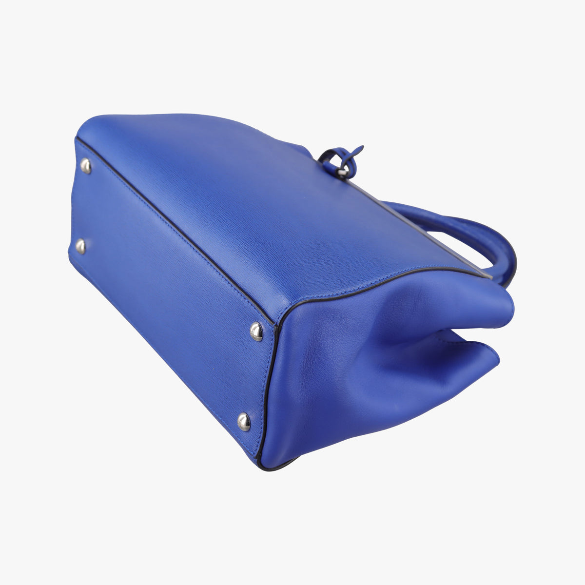 Vintage Fendi Petite 2 JOURS Blue Leather 8BH253 shoulderbag | stylenewstar