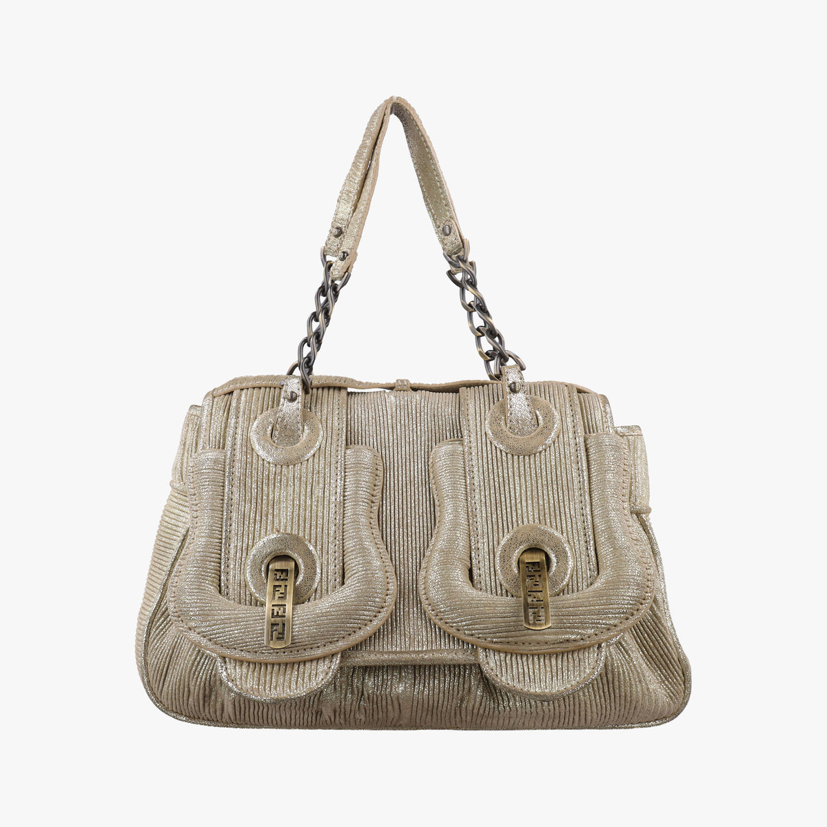 Pre-owned Fendi B Bag Golden Leather 8BN165 handbag | stylenewstar