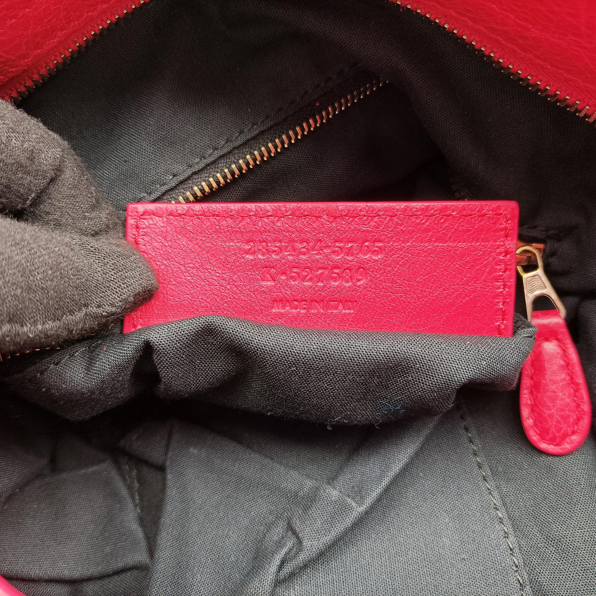 Vintage Balenciaga Electric Perforated Motorcycle City Red lambskin  shoulderbag | stylenewstar