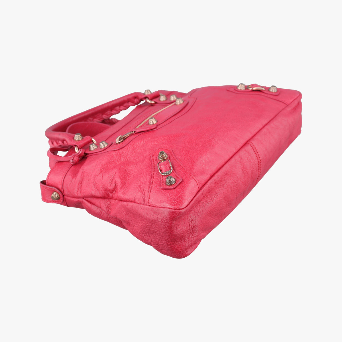 Vintage Balenciaga Electric Perforated Motorcycle City Red lambskin  shoulderbag | stylenewstar