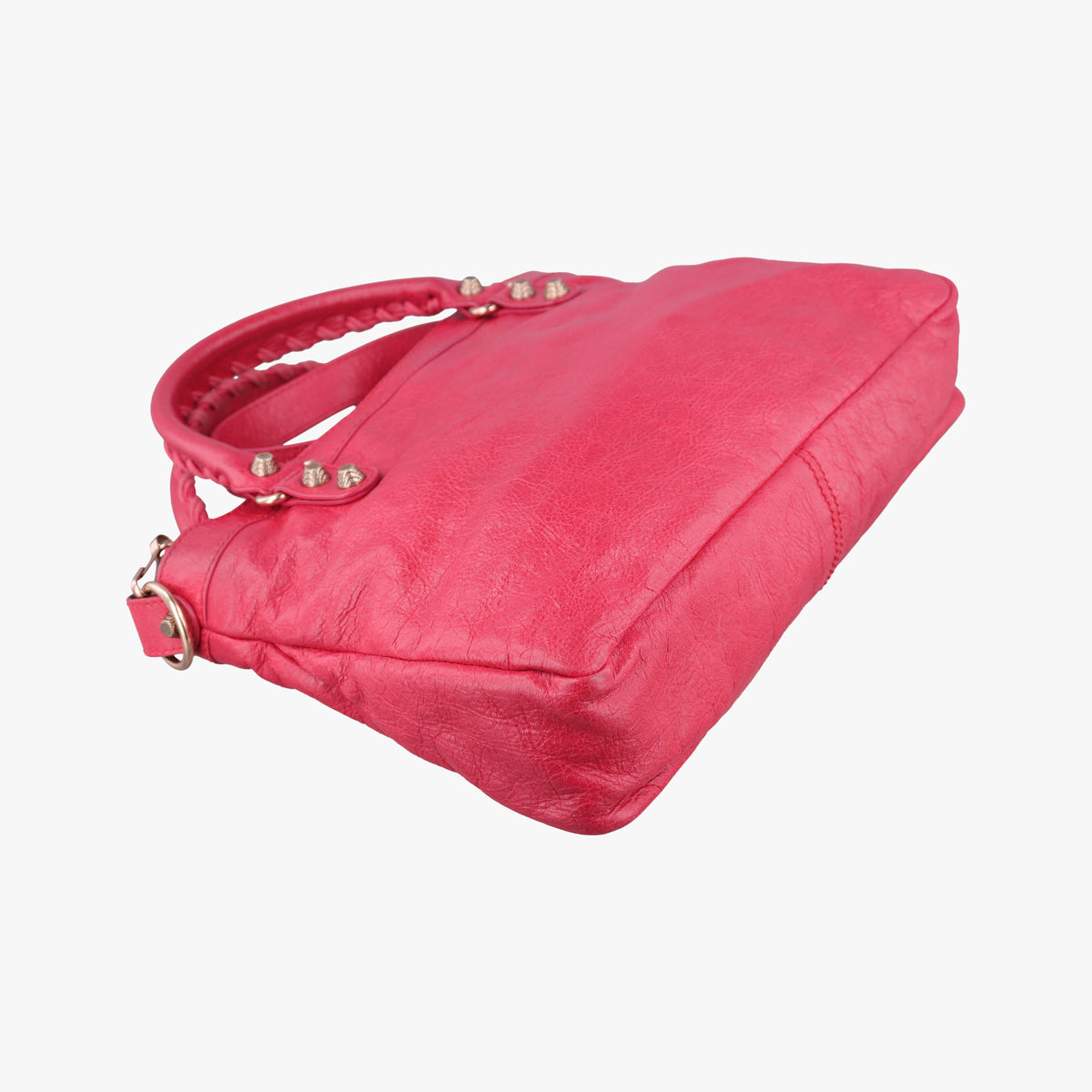 Vintage Balenciaga Electric Perforated Motorcycle City Red lambskin  shoulderbag | stylenewstar