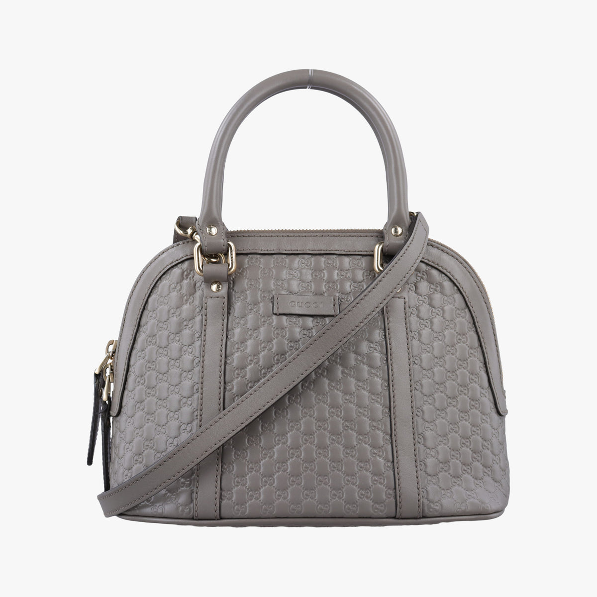 Pre-owned Gucci Microguccissima Grey Leather 449654 shoulderbag | stylenewstar
