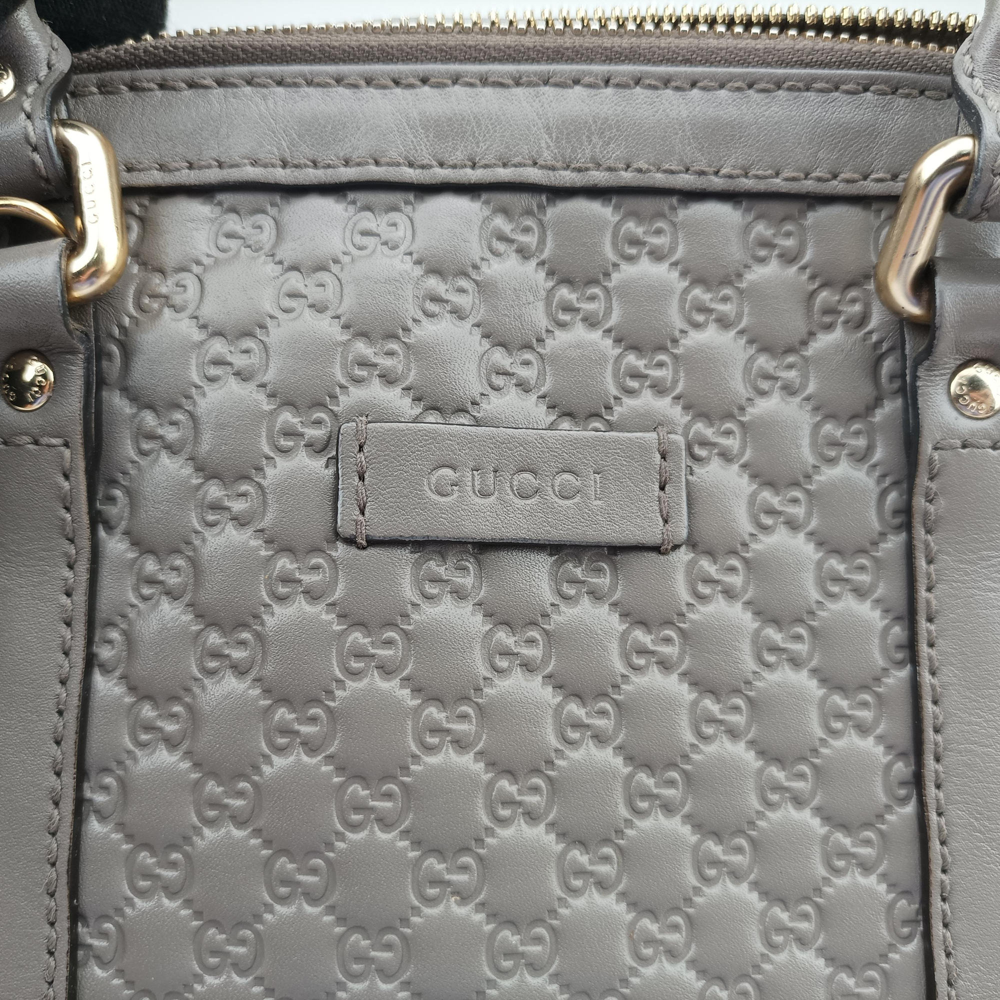 Pre-owned Gucci Microguccissima Grey Leather 449654 shoulderbag | stylenewstar