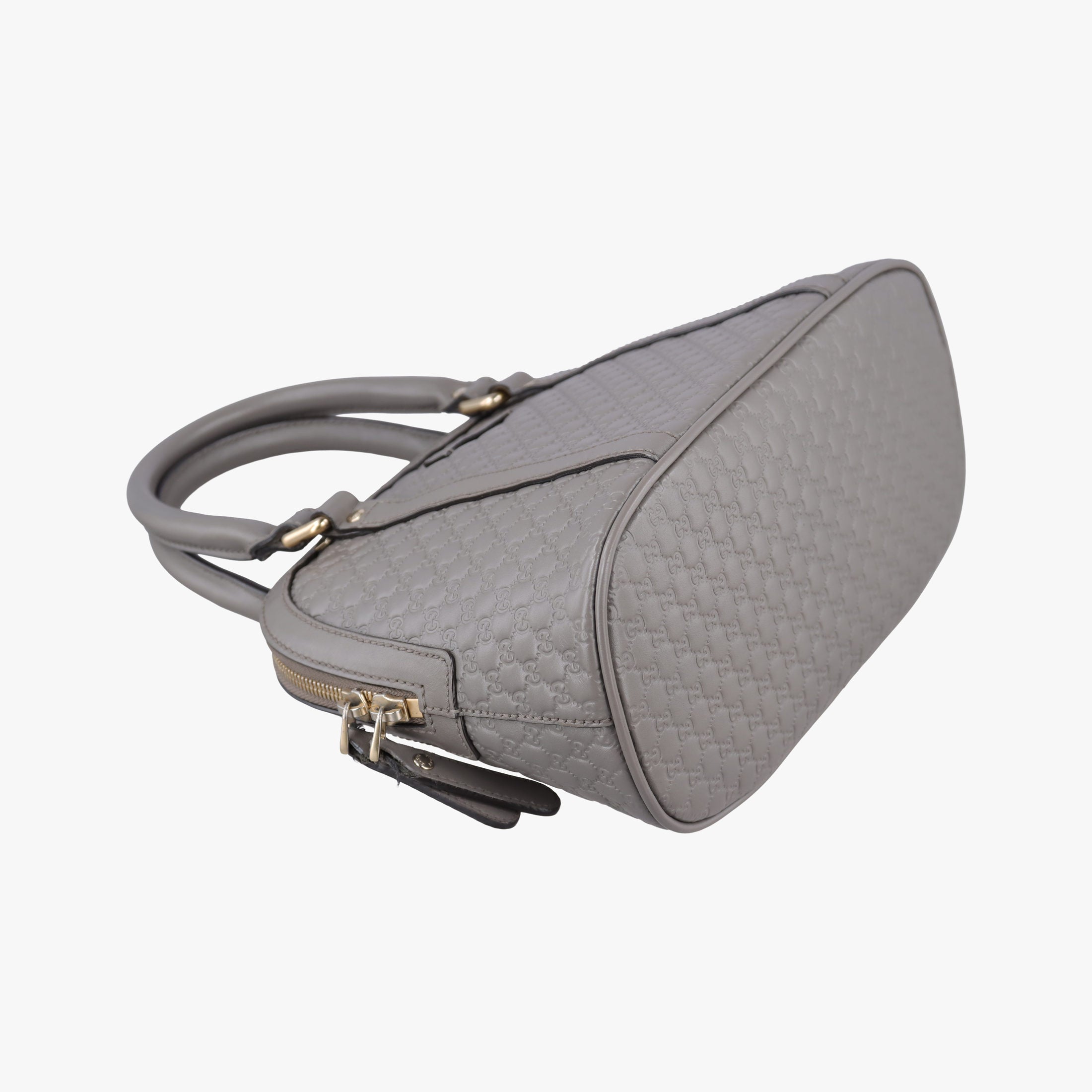 Pre-owned Gucci Microguccissima Grey Leather 449654 shoulderbag | stylenewstar