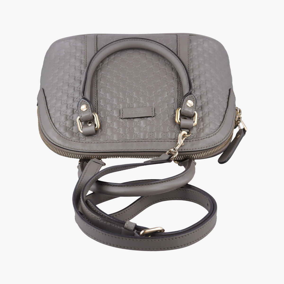 Pre-owned Gucci Microguccissima Grey Leather 449654 shoulderbag | stylenewstar