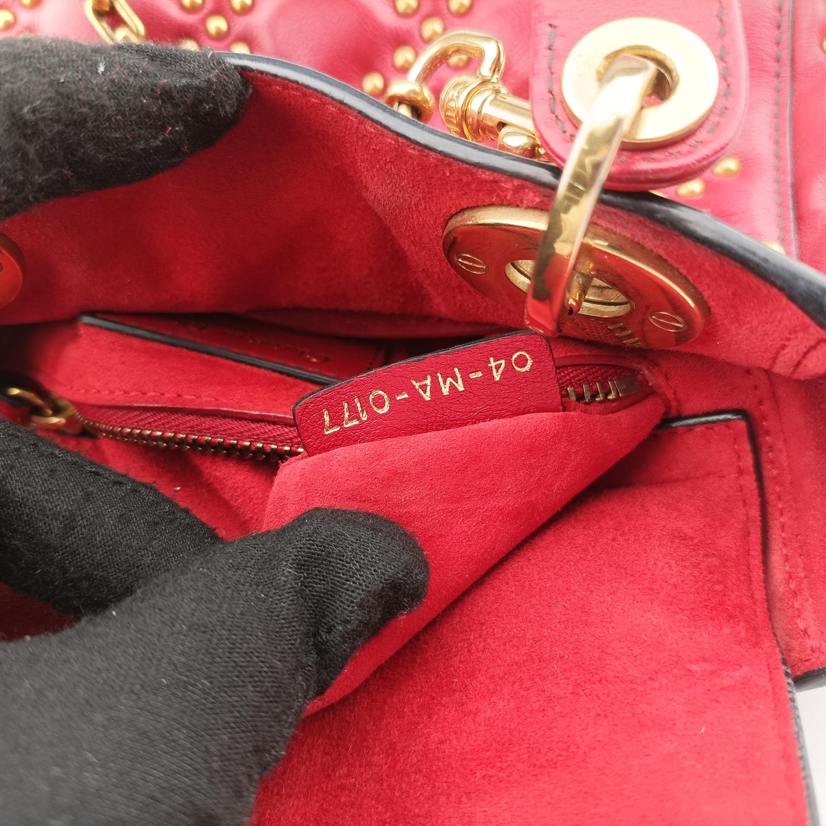 Pre-owned Christian Dior Lady Dior Red Leather  shoulderbag | stylenewstar