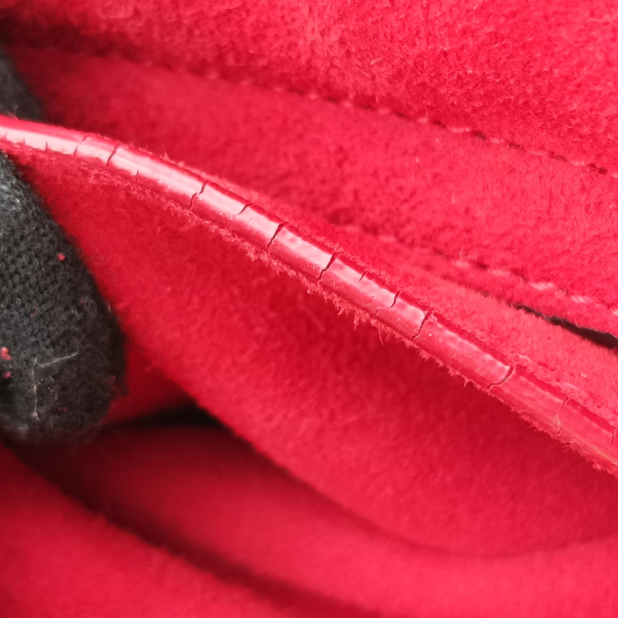 Pre-owned Christian Dior Lady Dior Red Leather  shoulderbag | stylenewstar