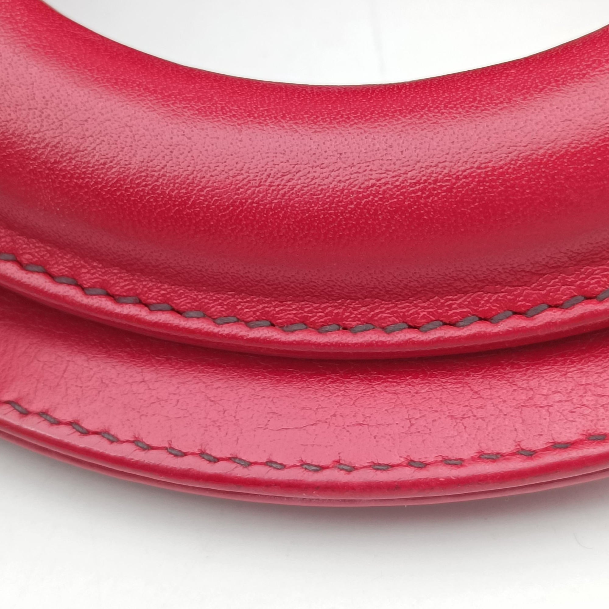 Pre-owned Christian Dior Lady Dior Red Leather  shoulderbag | stylenewstar
