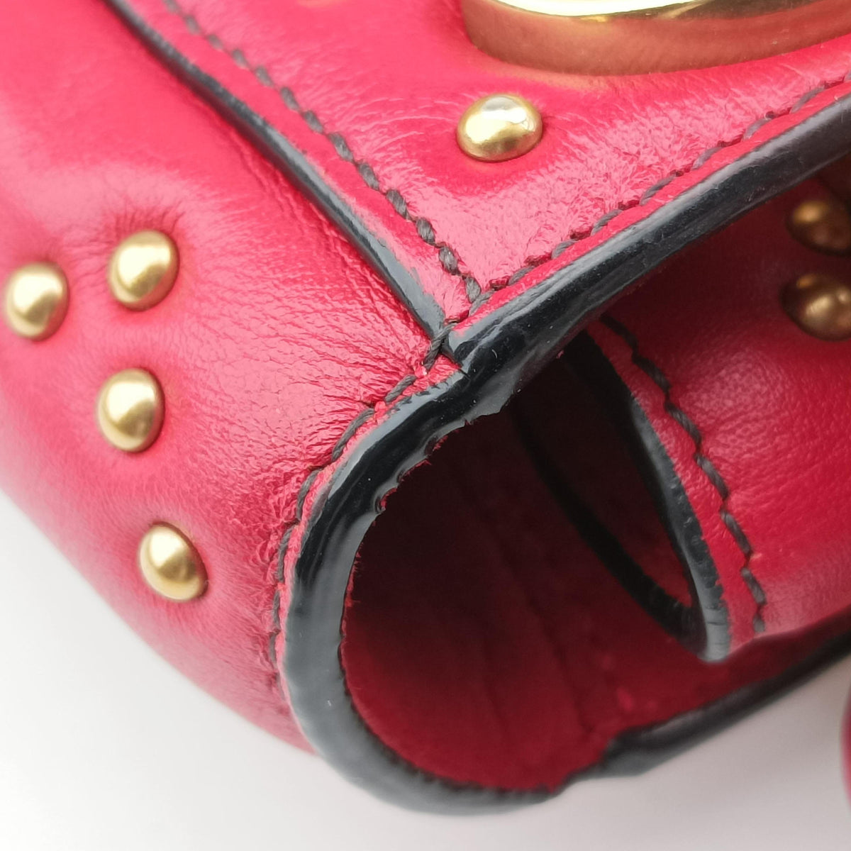 Pre-owned Christian Dior Lady Dior Red Leather  shoulderbag | stylenewstar