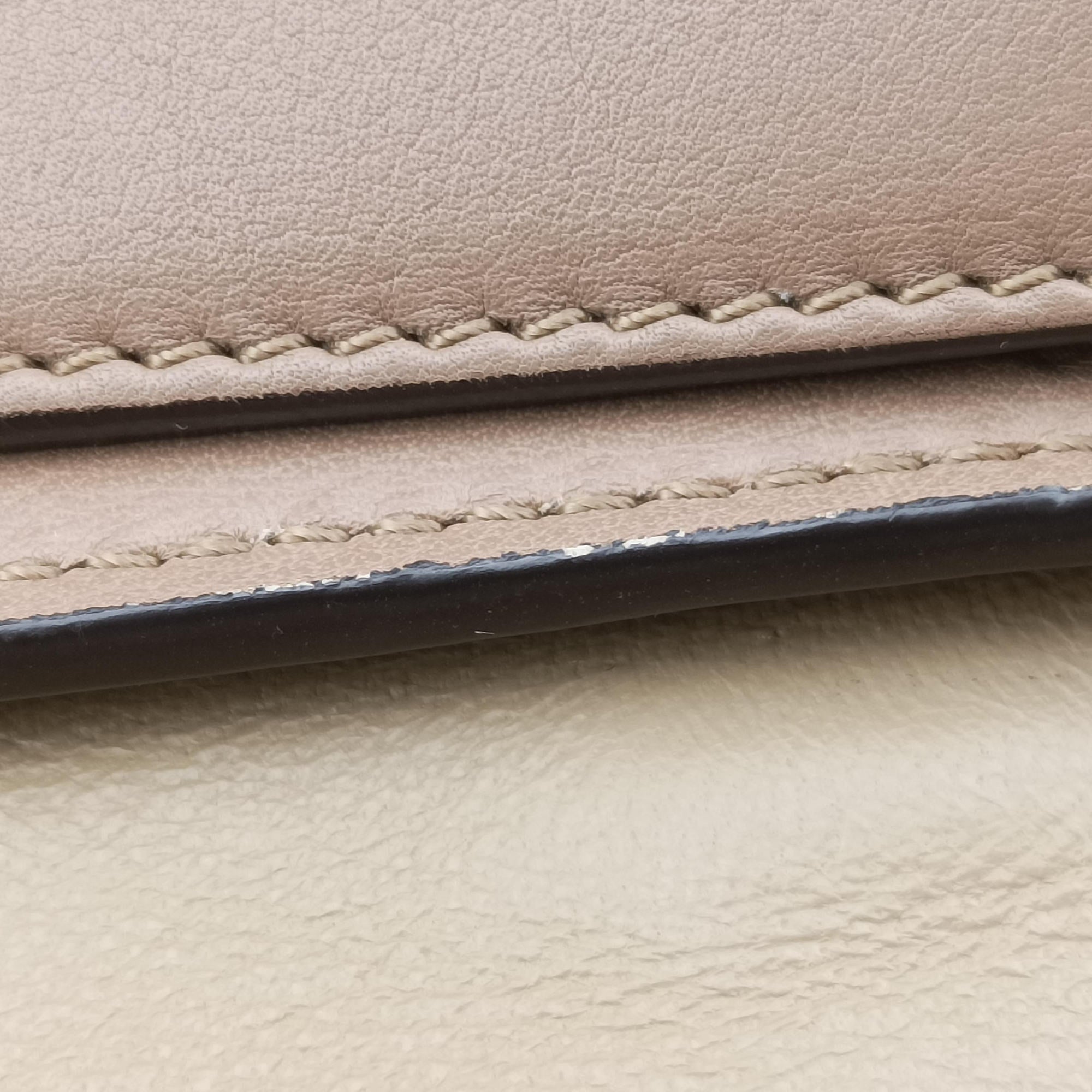 Vintage Celine Trapeze Beige× Gray×brown Suede × leather  shoulderbag | stylenewstar