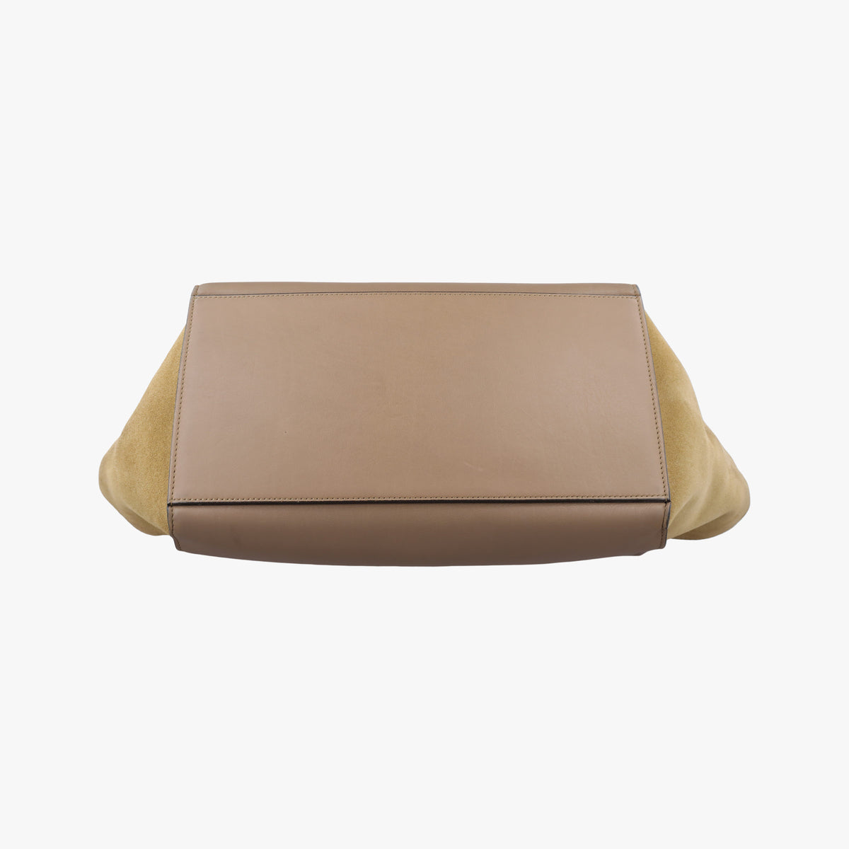 Vintage Celine Trapeze Beige× Gray×brown Suede × leather  shoulderbag | stylenewstar