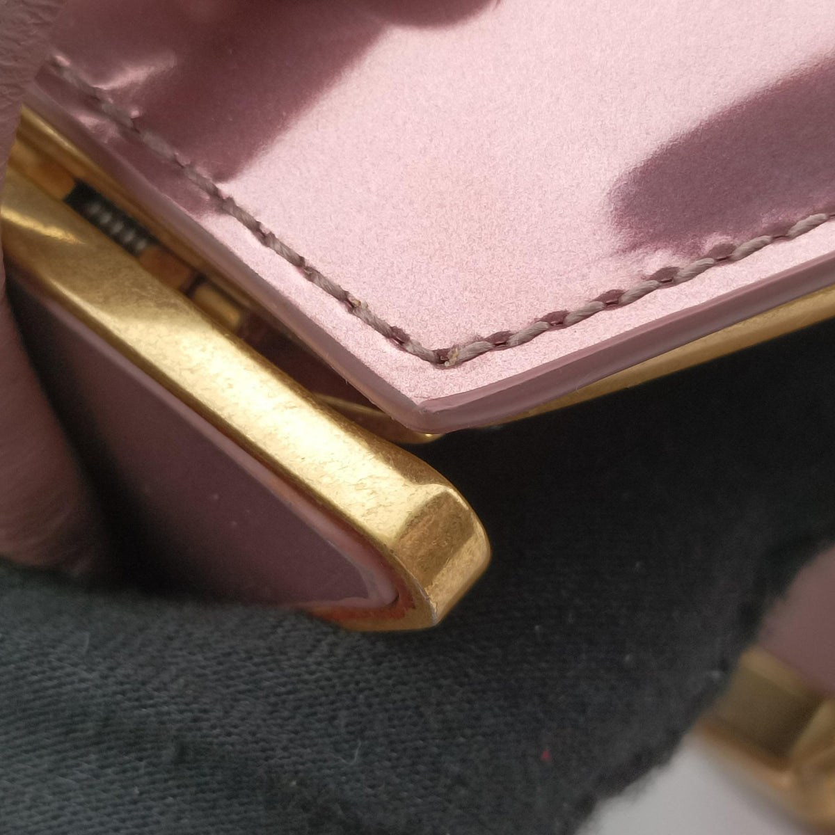 Secondhand Bottega Veneta Pyramid Sunset  Gold Leather  clutchbag | stylenewstar