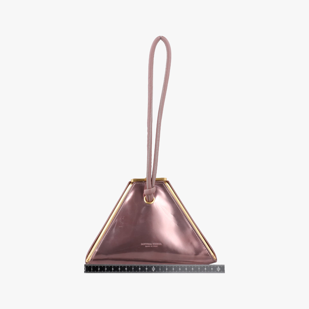 Secondhand Bottega Veneta Pyramid Sunset  Gold Leather  clutchbag | stylenewstar