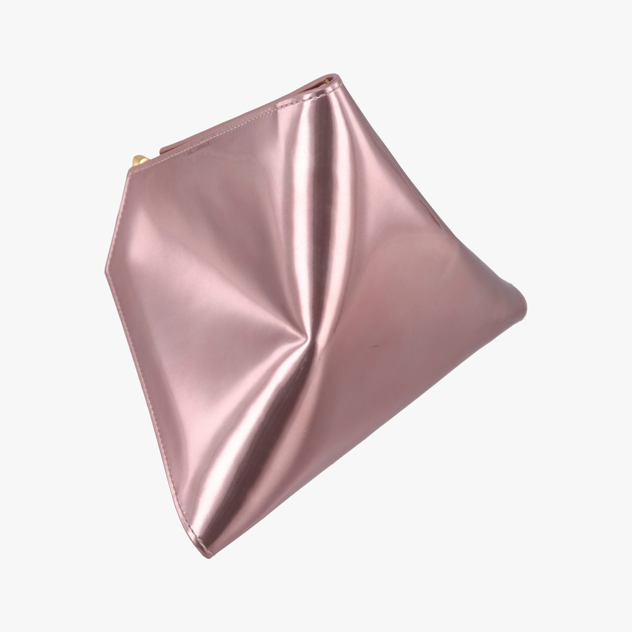 Secondhand Bottega Veneta Pyramid Sunset  Gold Leather  clutchbag | stylenewstar