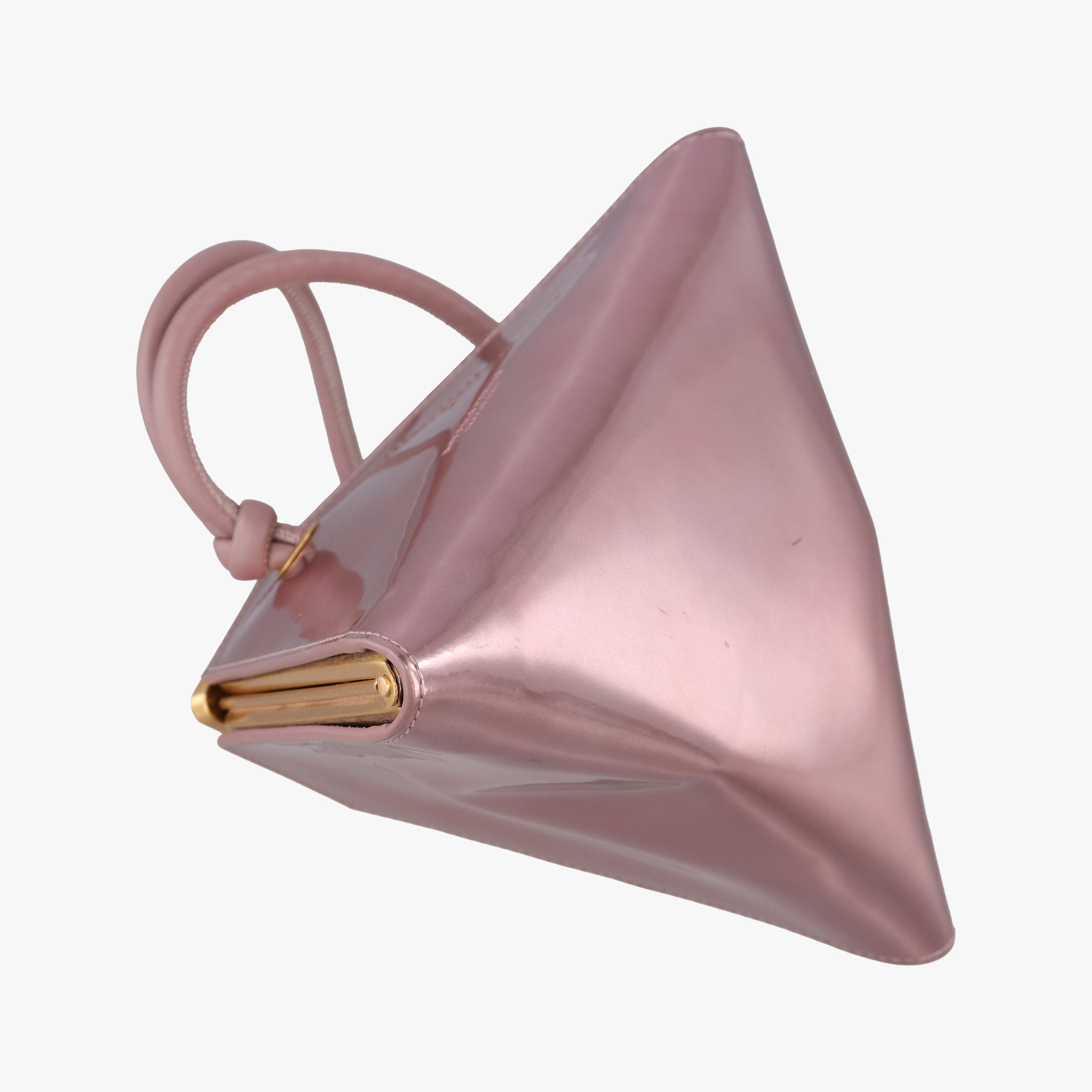 Secondhand Bottega Veneta Pyramid Sunset  Gold Leather  clutchbag | stylenewstar