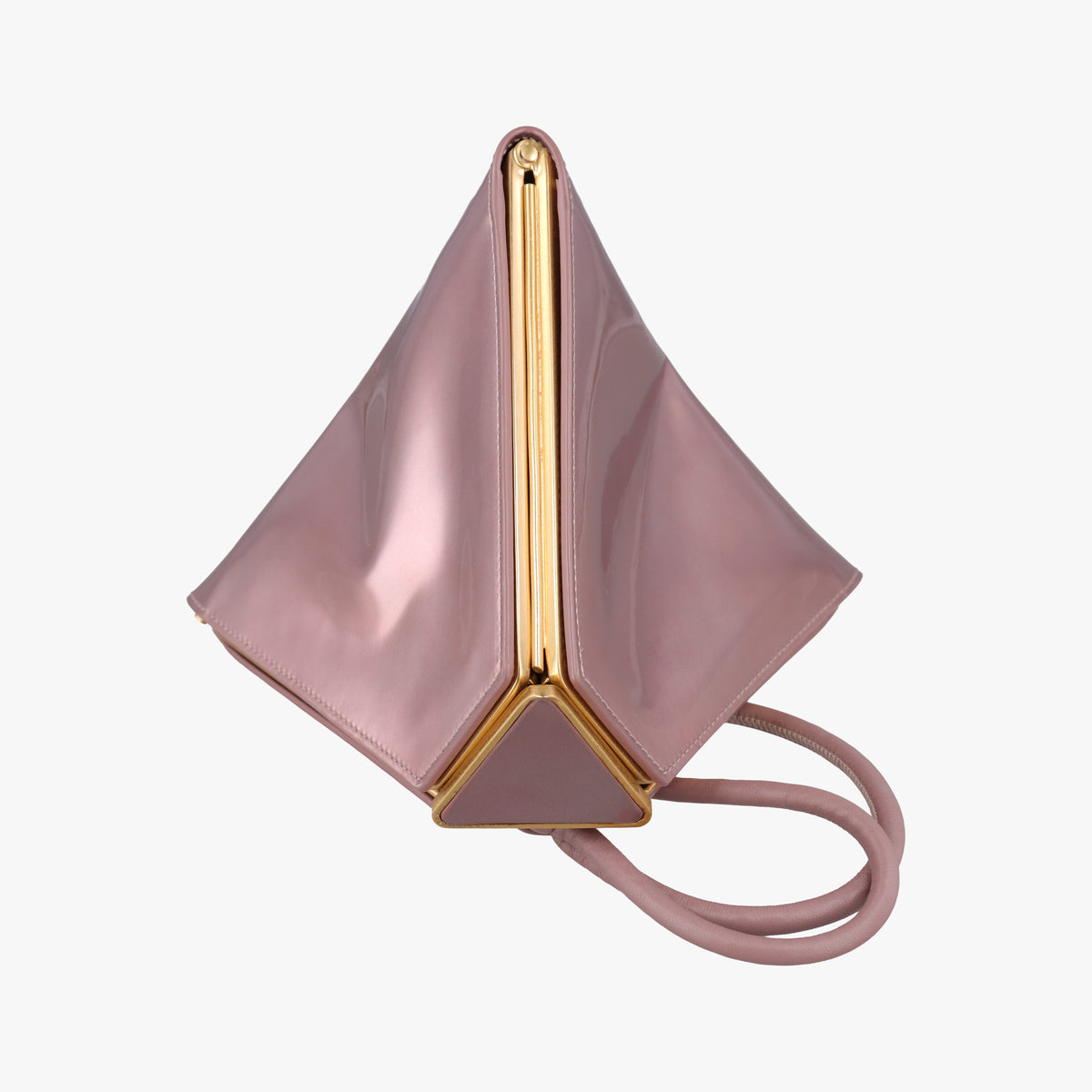 Secondhand Bottega Veneta Pyramid Sunset  Gold Leather  clutchbag | stylenewstar
