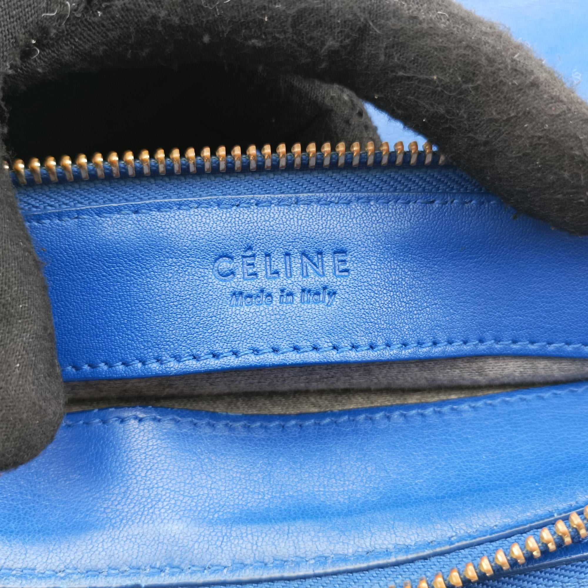Pre-owned Celine TRIO Blue Leather  shoulderbag | stylenewstar