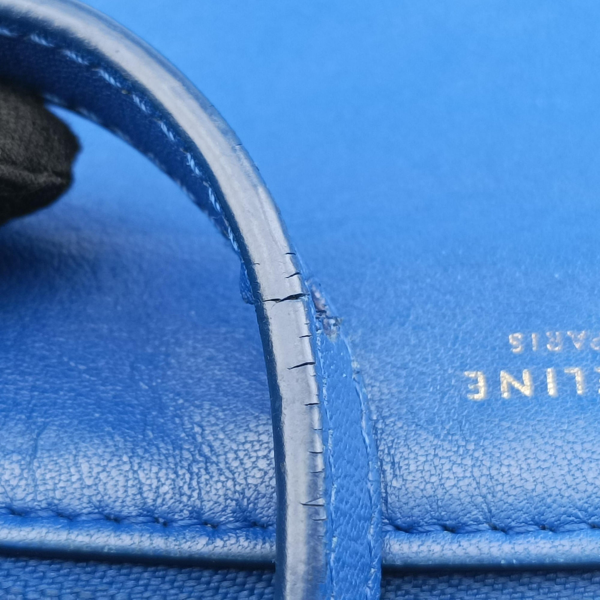 Pre-owned Celine TRIO Blue Leather  shoulderbag | stylenewstar