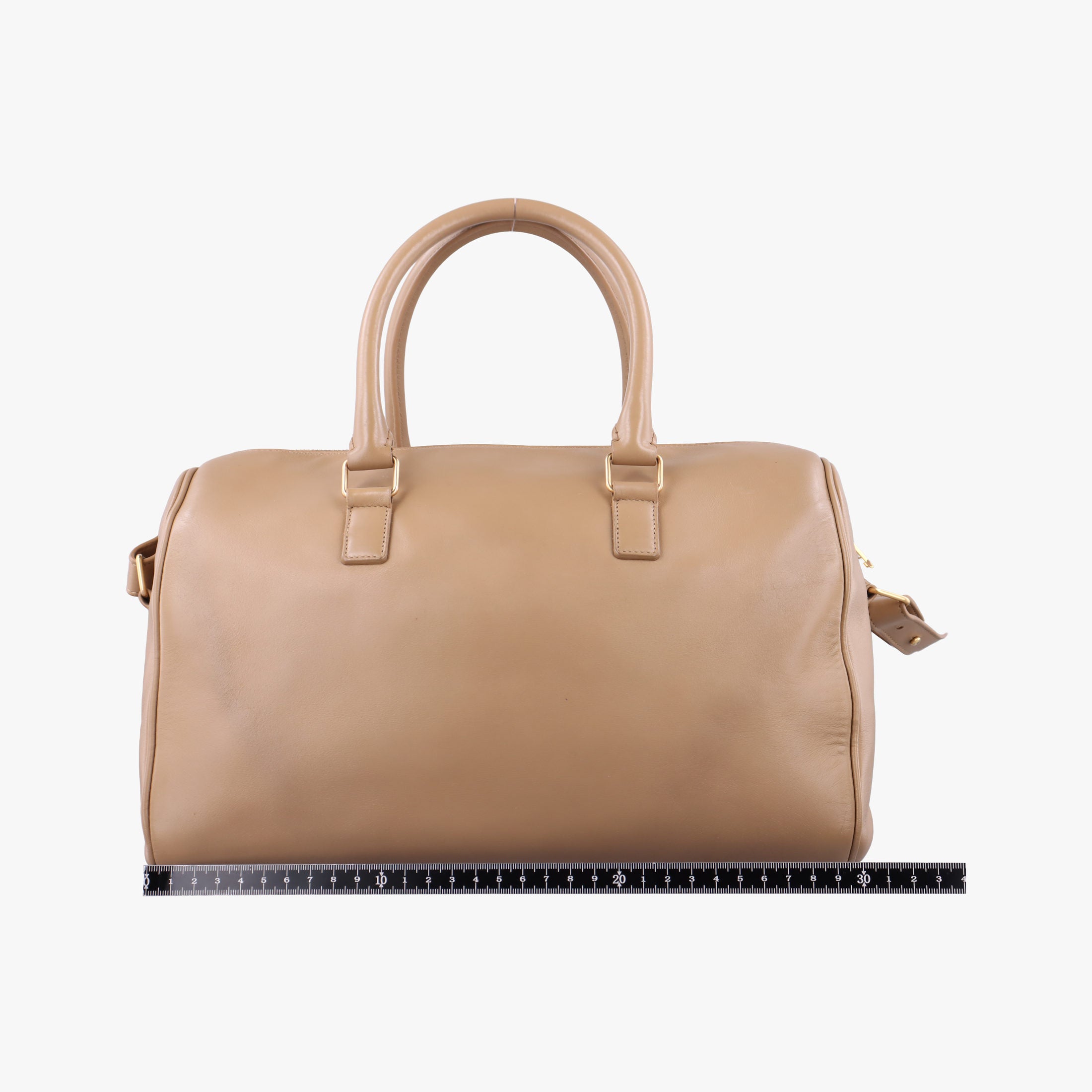 Vintage Yves Saint Laurent CLASSIC DUFFEL6 Black × Khaki Leather 322049 shoulderbag | stylenewstar