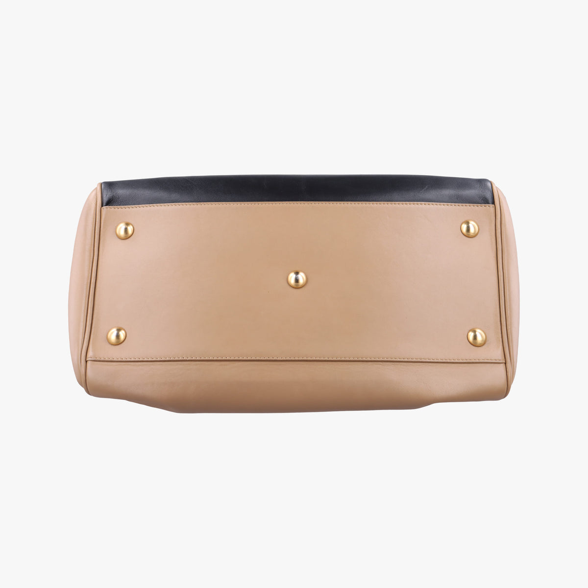 Vintage Yves Saint Laurent CLASSIC DUFFEL6 Black × Khaki Leather 322049 shoulderbag | stylenewstar