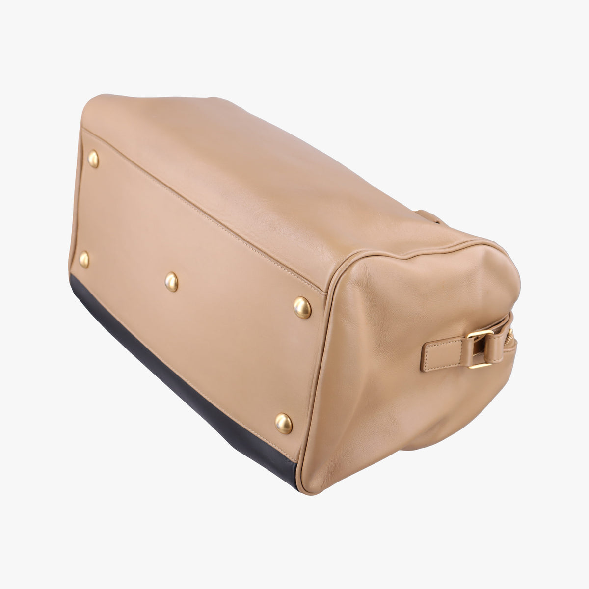 Vintage Yves Saint Laurent CLASSIC DUFFEL6 Black × Khaki Leather 322049 shoulderbag | stylenewstar