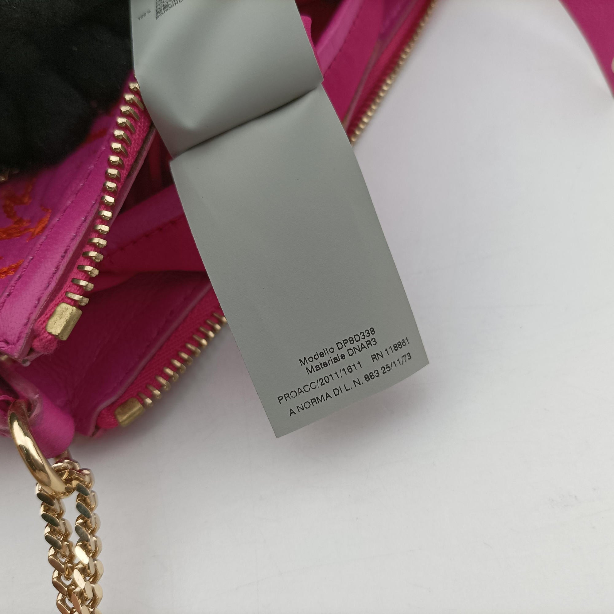 Pre-owned VERSACE Embroidered Vanitas Pink Leather  shoulderbag | stylenewstar