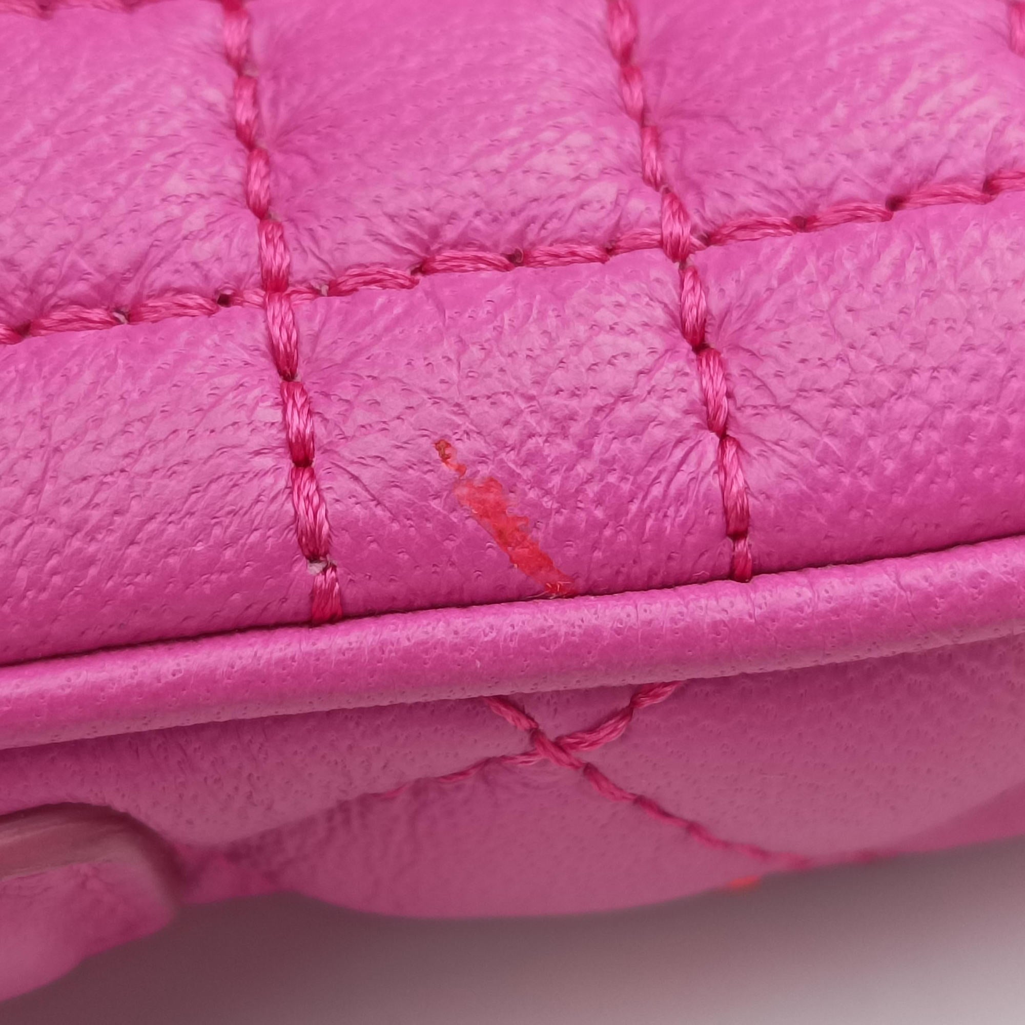 Pre-owned VERSACE Embroidered Vanitas Pink Leather  shoulderbag | stylenewstar