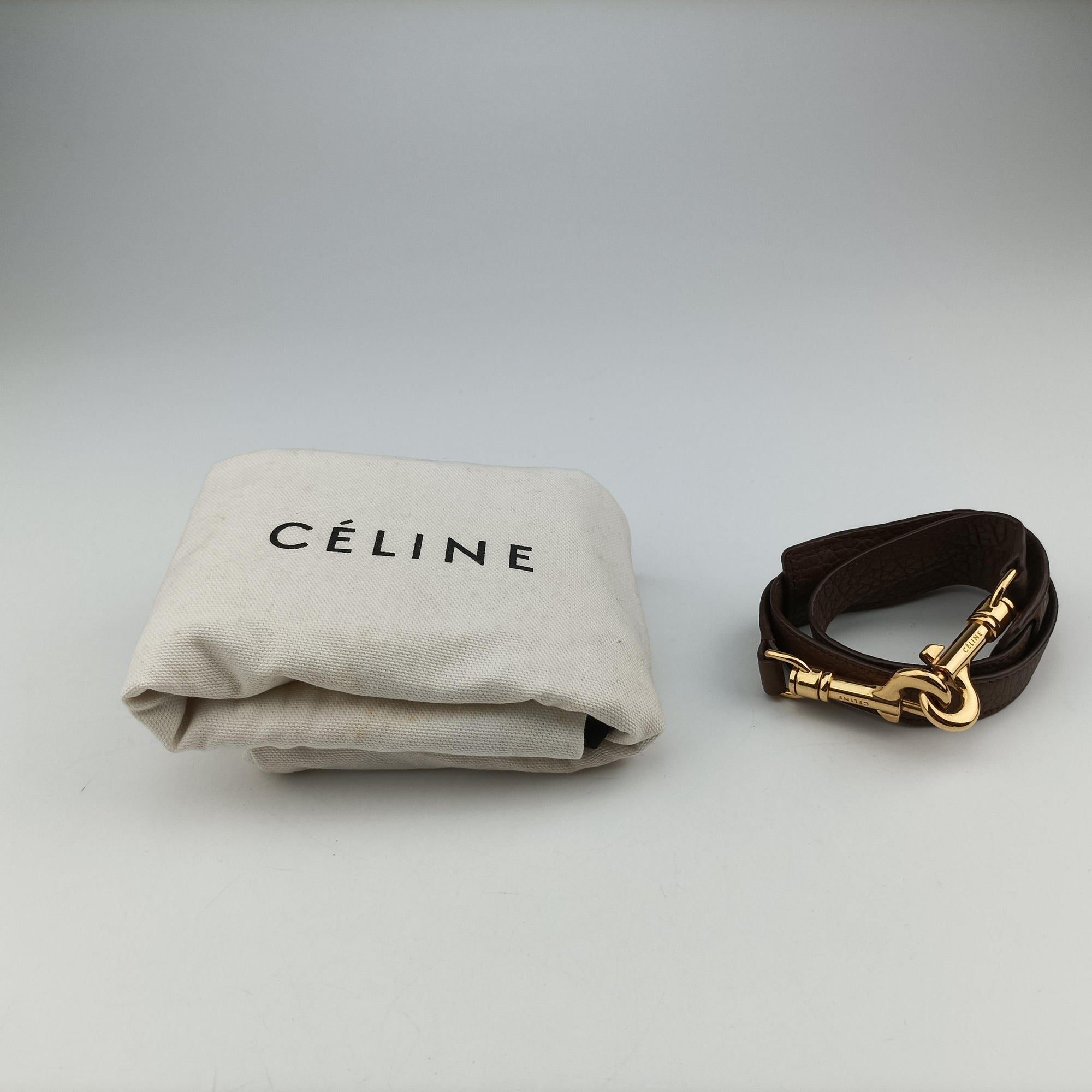 Pre-owned Celine Trapeze Beige×Black×Blue Suede × leather  shoulderbag | stylenewstar