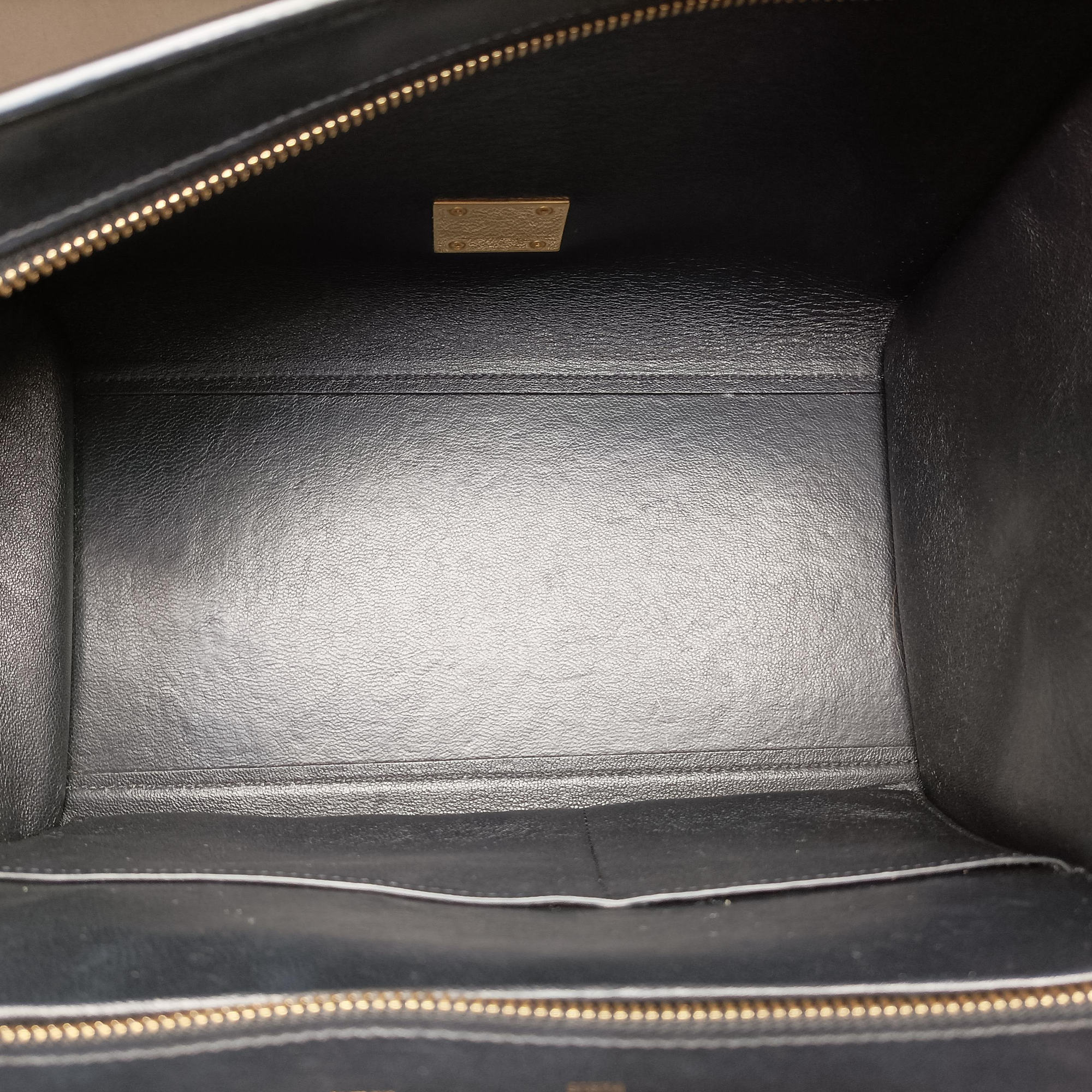 Pre-owned Celine Trapeze Beige×Black×Blue Suede × leather  shoulderbag | stylenewstar