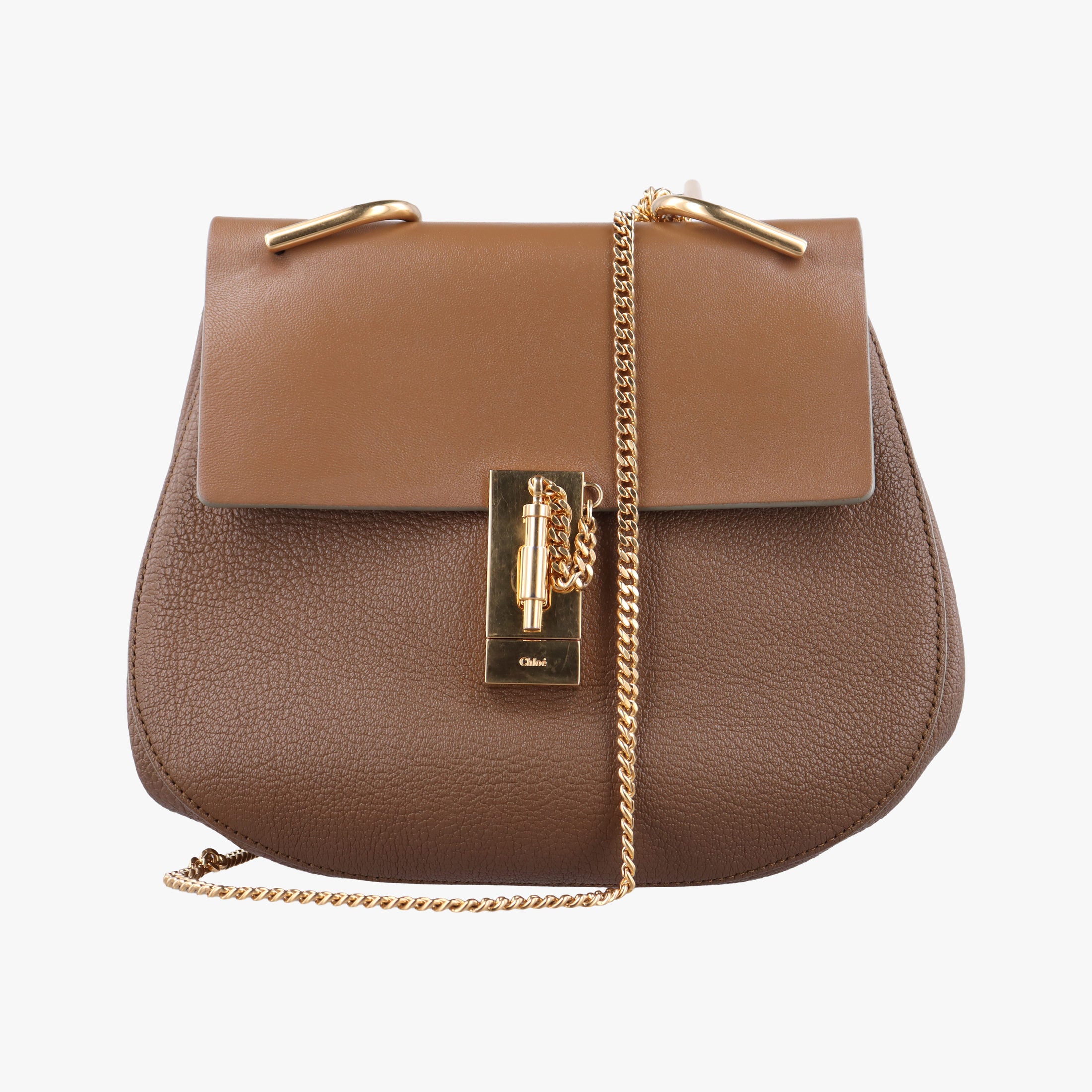 Pre-owned Chloe DREW Brown Leather  shoulderbag | stylenewstar