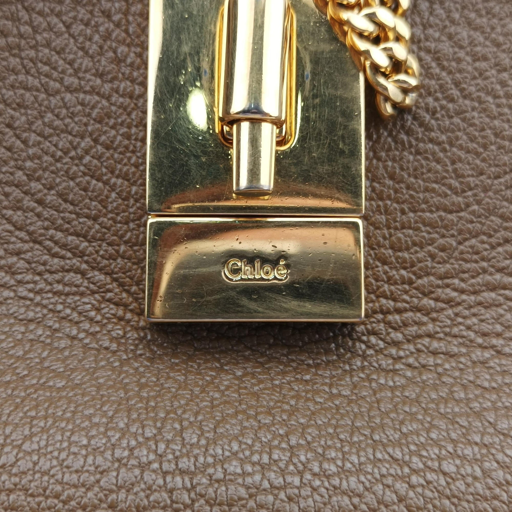 Pre-owned Chloe DREW Brown Leather  shoulderbag | stylenewstar