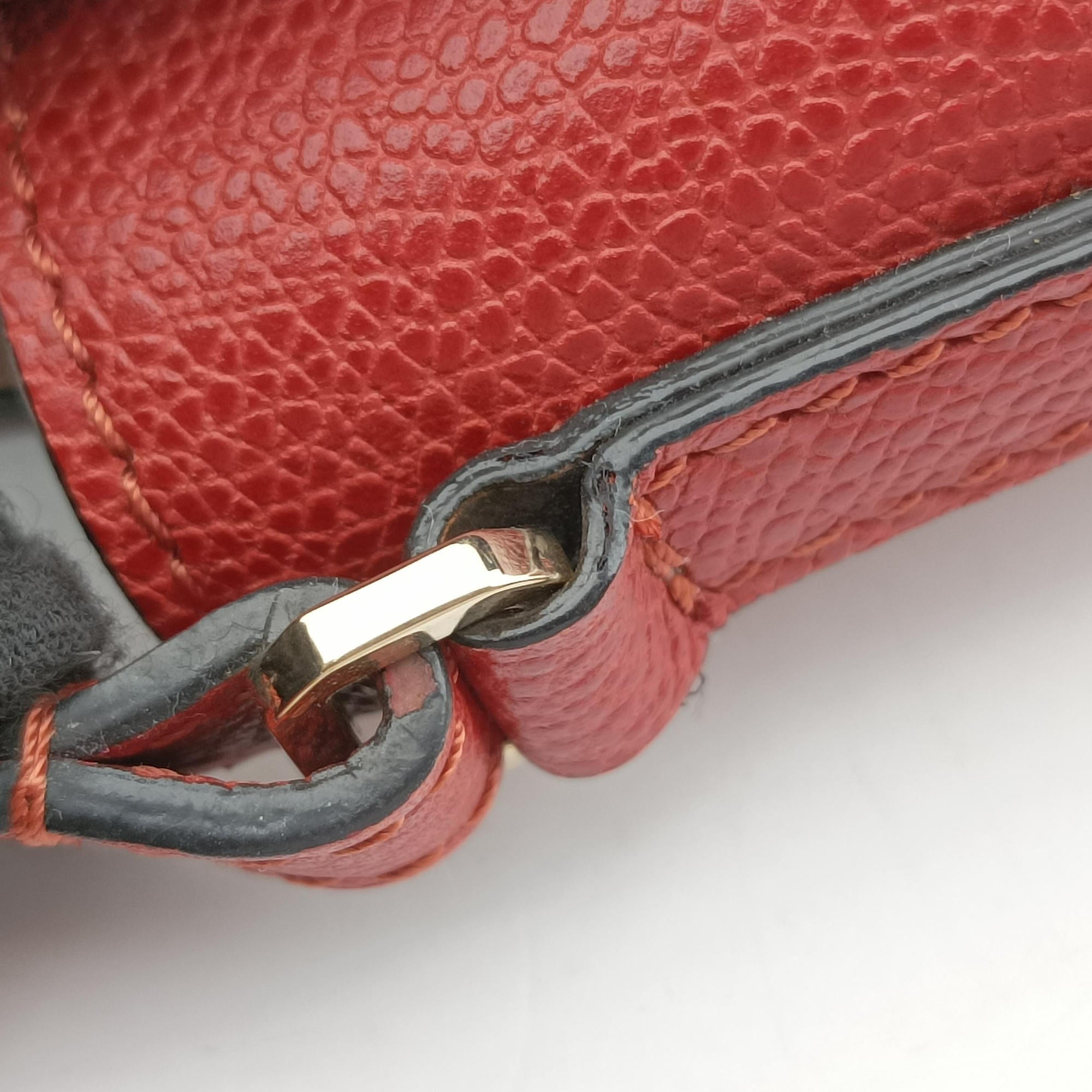 Pre-owned Valextra Iside Terracotta Soft Calfskin Leather  shoulderbag | stylenewstar