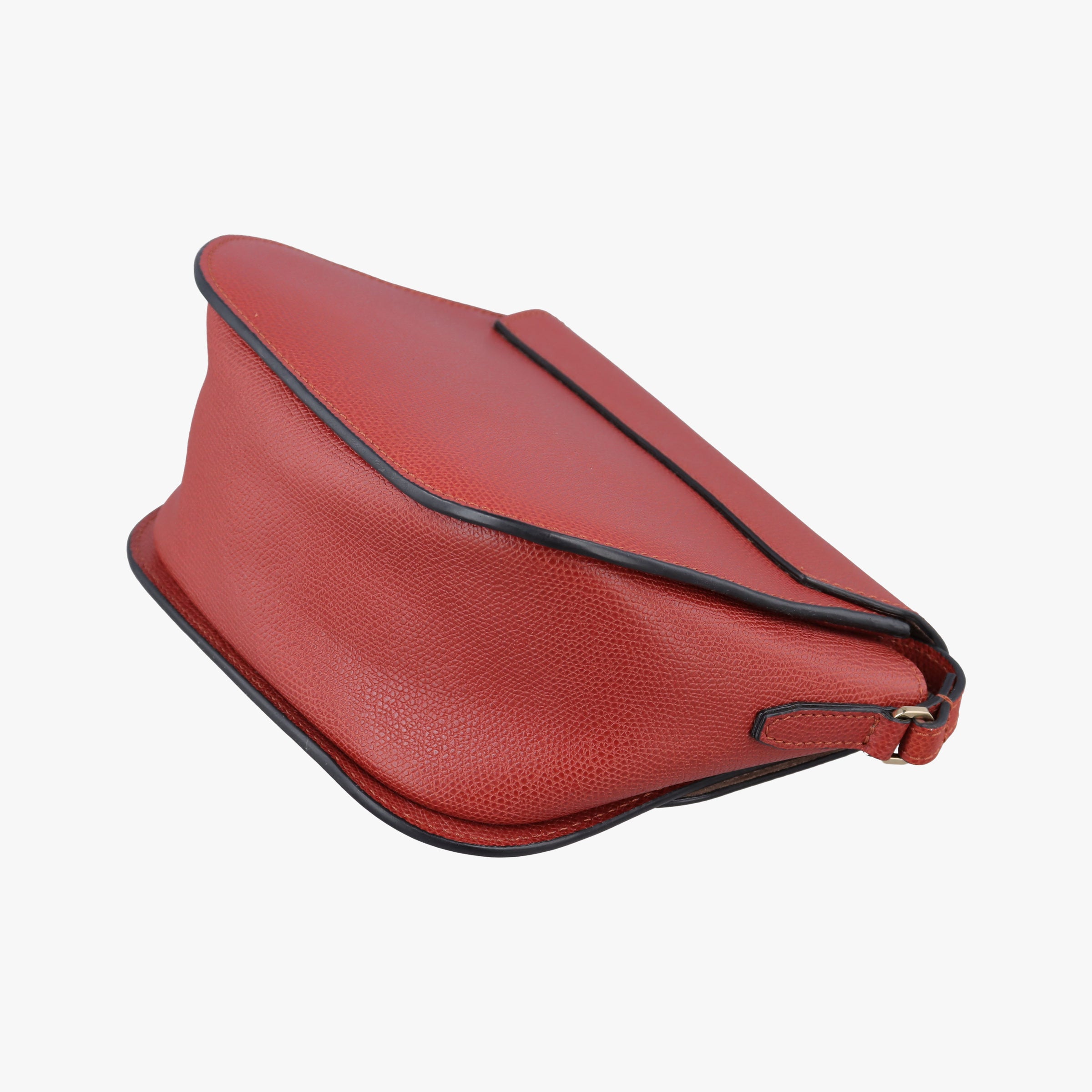 Pre-owned Valextra Iside Terracotta Soft Calfskin Leather  shoulderbag | stylenewstar