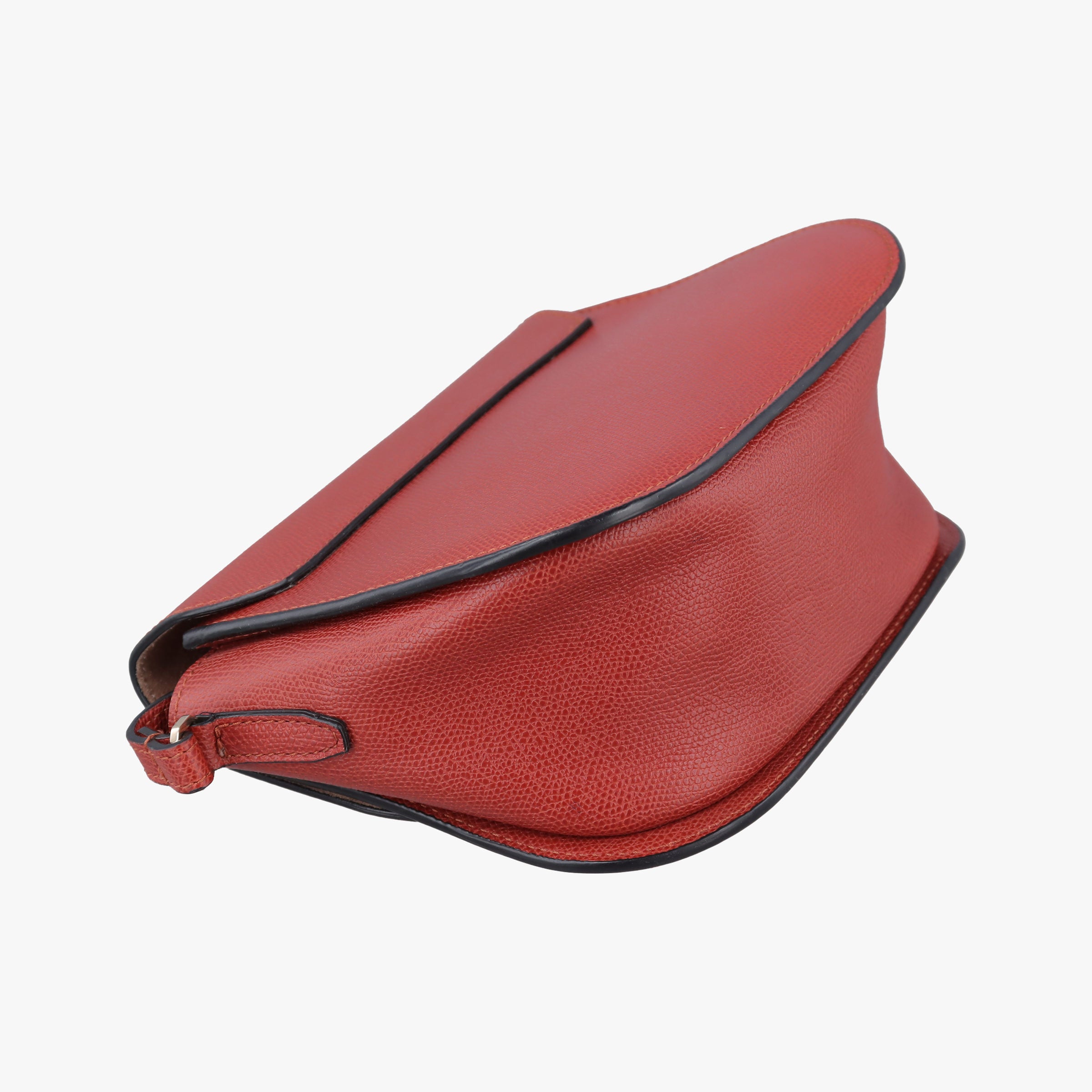 Pre-owned Valextra Iside Terracotta Soft Calfskin Leather  shoulderbag | stylenewstar