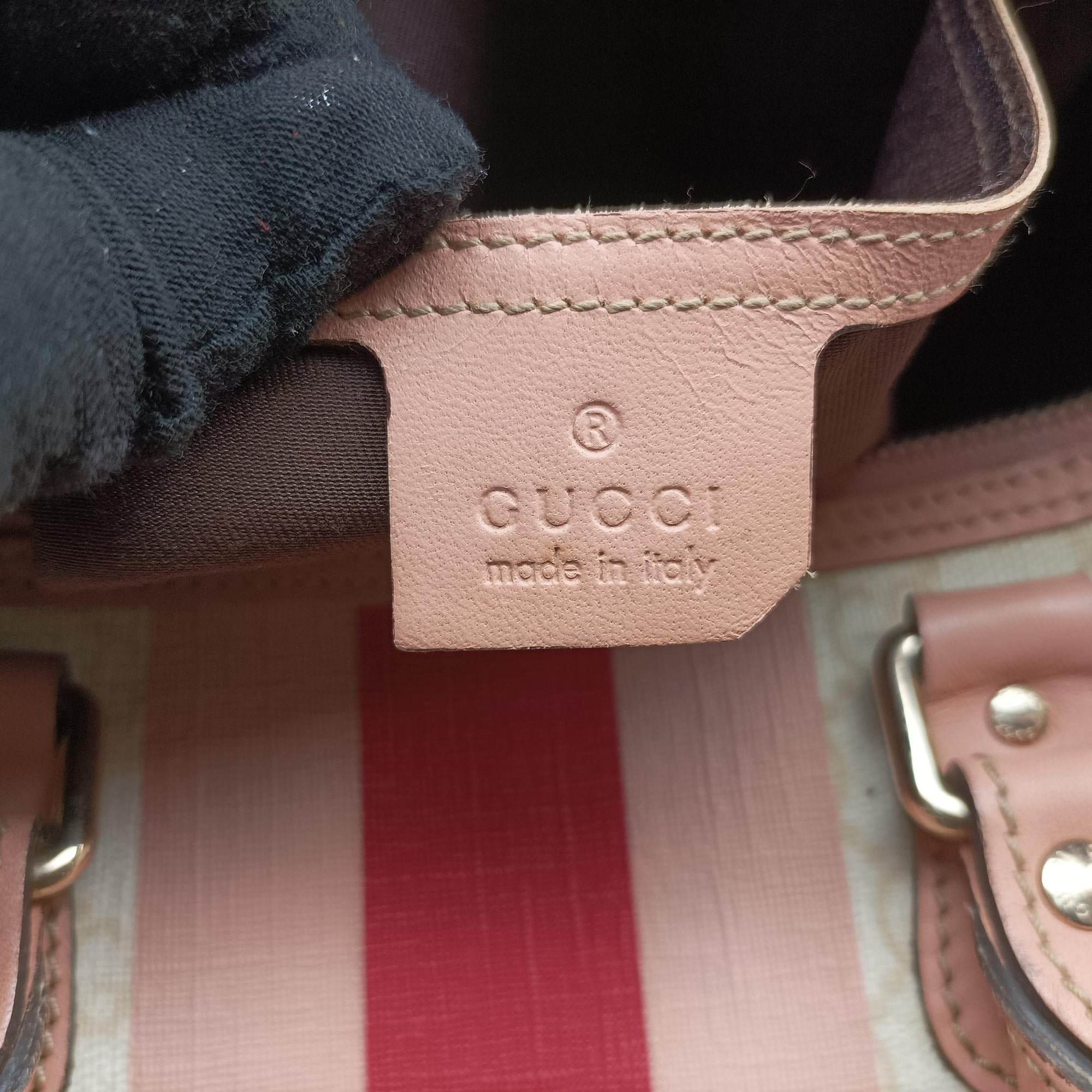 Vintage Gucci UNICEF Joy White×Pink PVC coated canvas×Leather 189895 handbag | stylenewstar