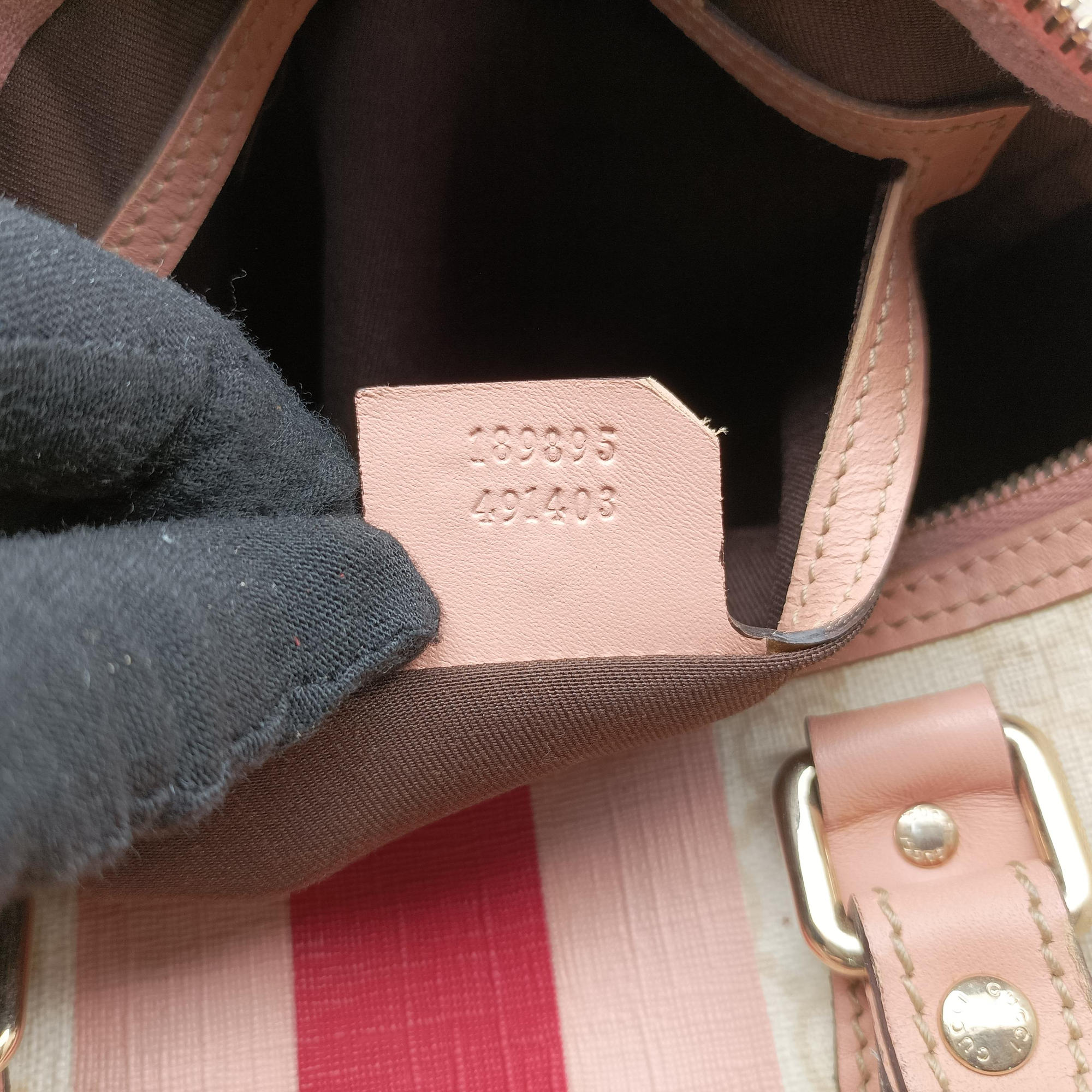 Vintage Gucci UNICEF Joy White×Pink PVC coated canvas×Leather 189895 handbag | stylenewstar