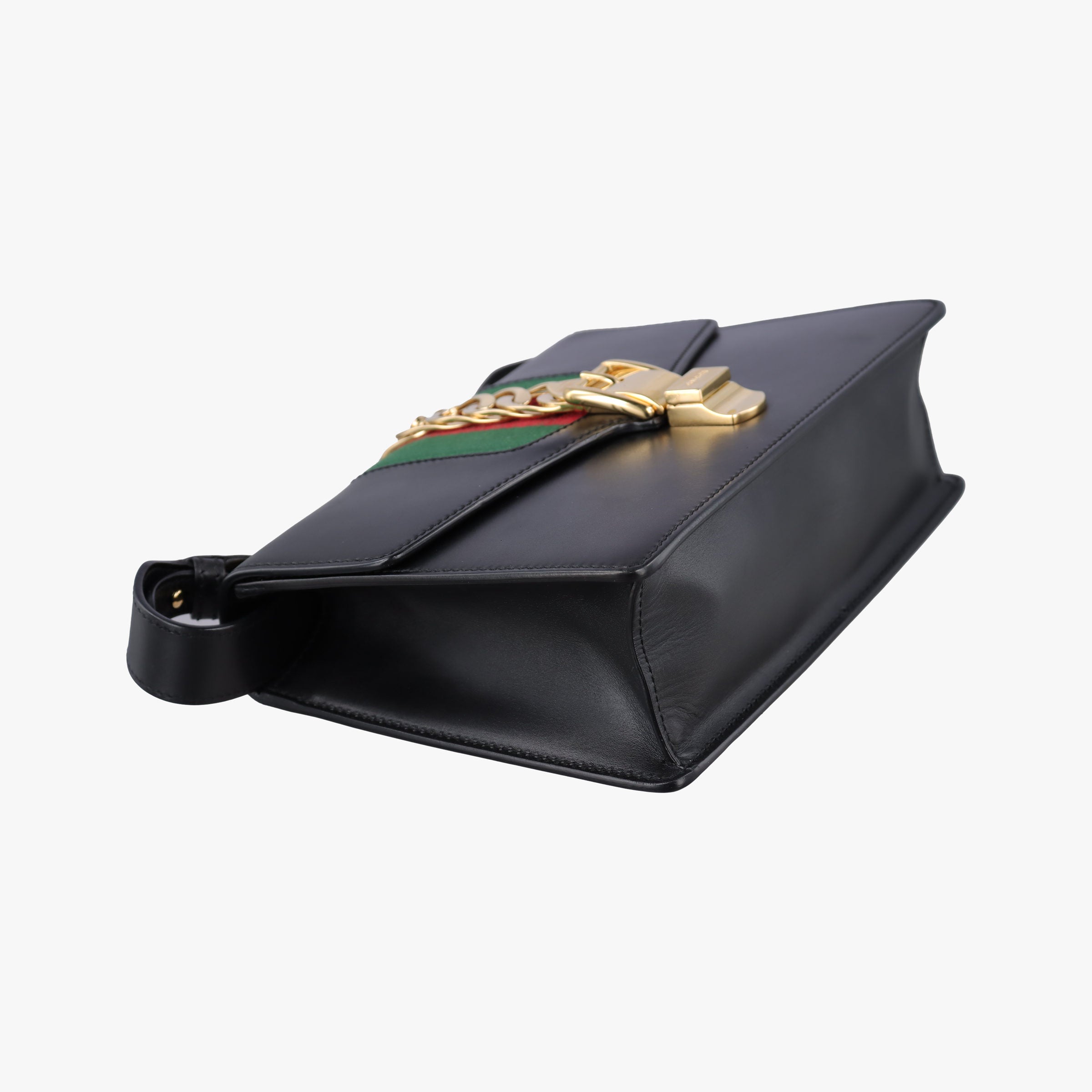 Vintage Gucci Sylvie Black×green×red Leather 421882 shoulderbag | stylenewstar