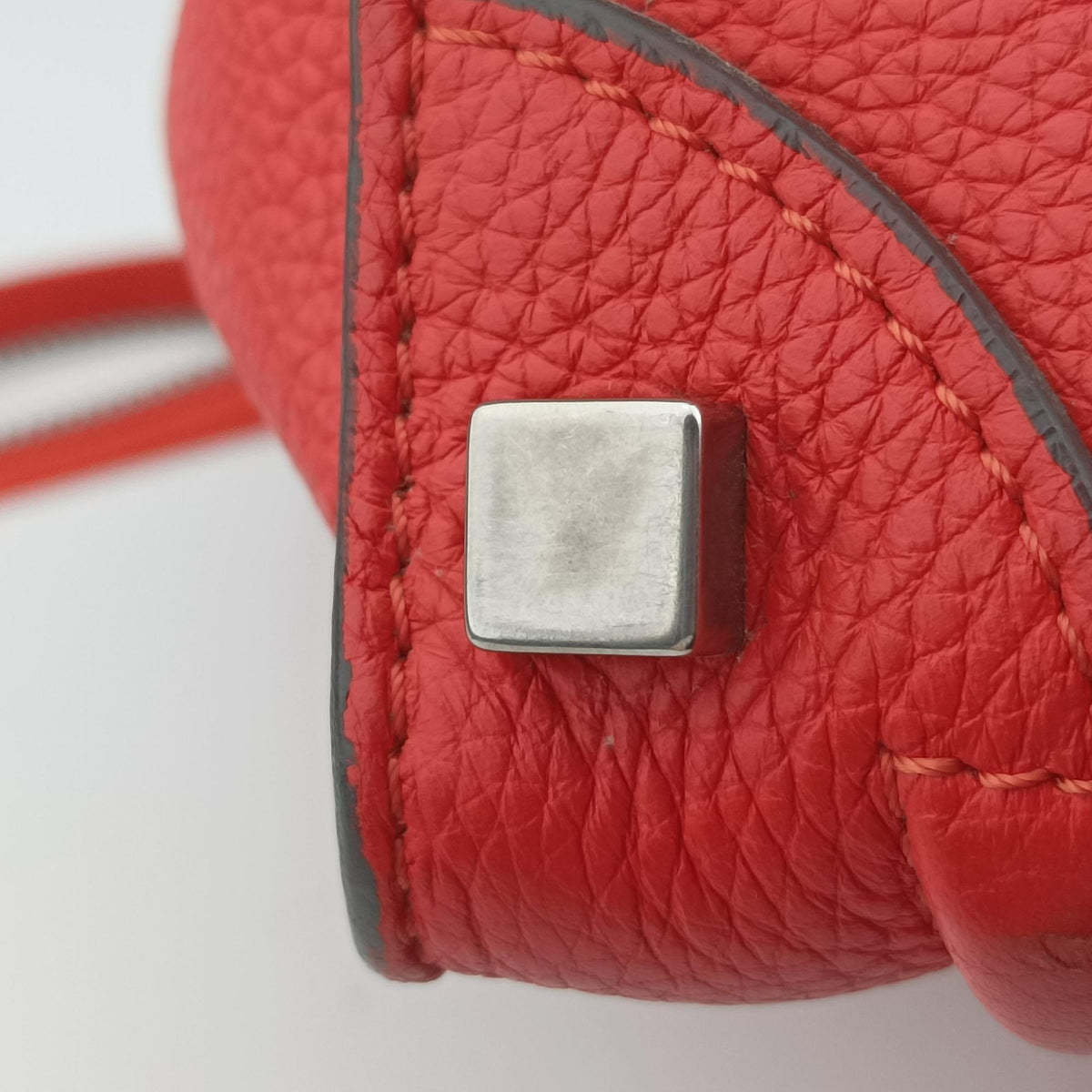 Pre-owned Celine Luggage Micro shopper Orange Leather  handbag | stylenewstar