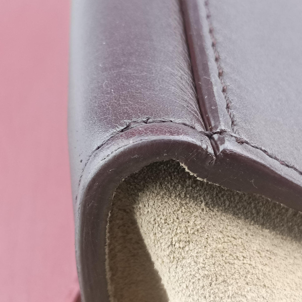 Secondhand Celine Trapeze Bordeaux×Black×Brown Suede × leather  shoulderbag | stylenewstar