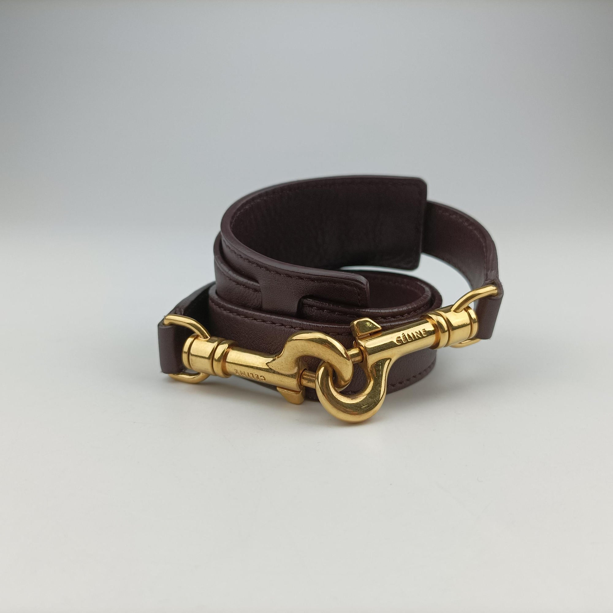 Secondhand Celine Trapeze Bordeaux×Black×Brown Suede × leather  shoulderbag | stylenewstar