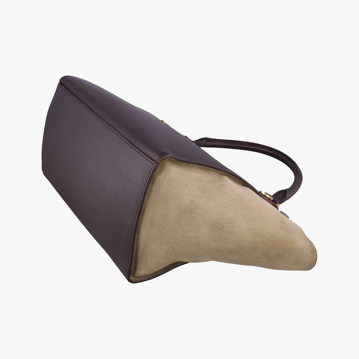 Secondhand Celine Trapeze Bordeaux×Black×Brown Suede × leather  shoulderbag | stylenewstar