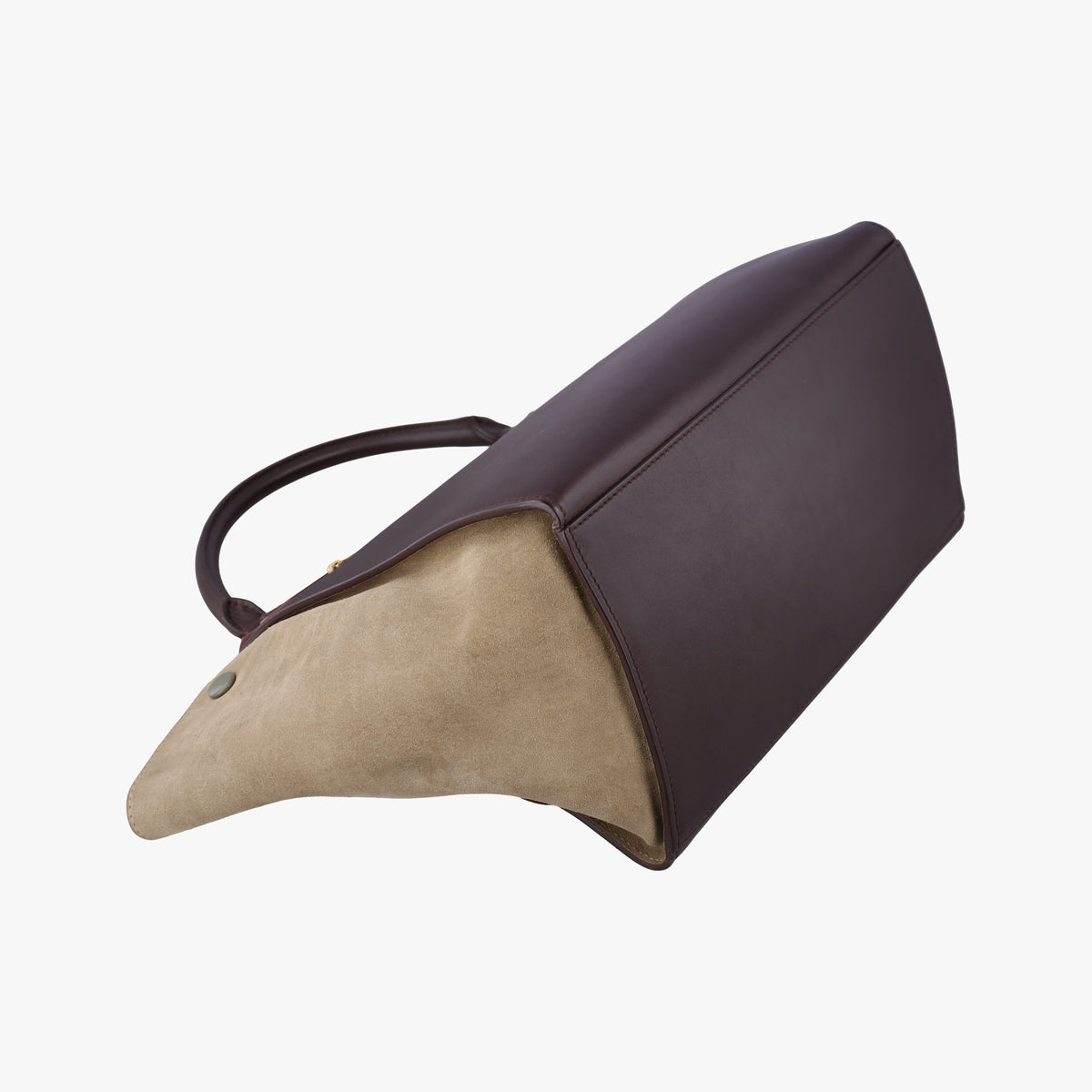 Secondhand Celine Trapeze Bordeaux×Black×Brown Suede × leather  shoulderbag | stylenewstar