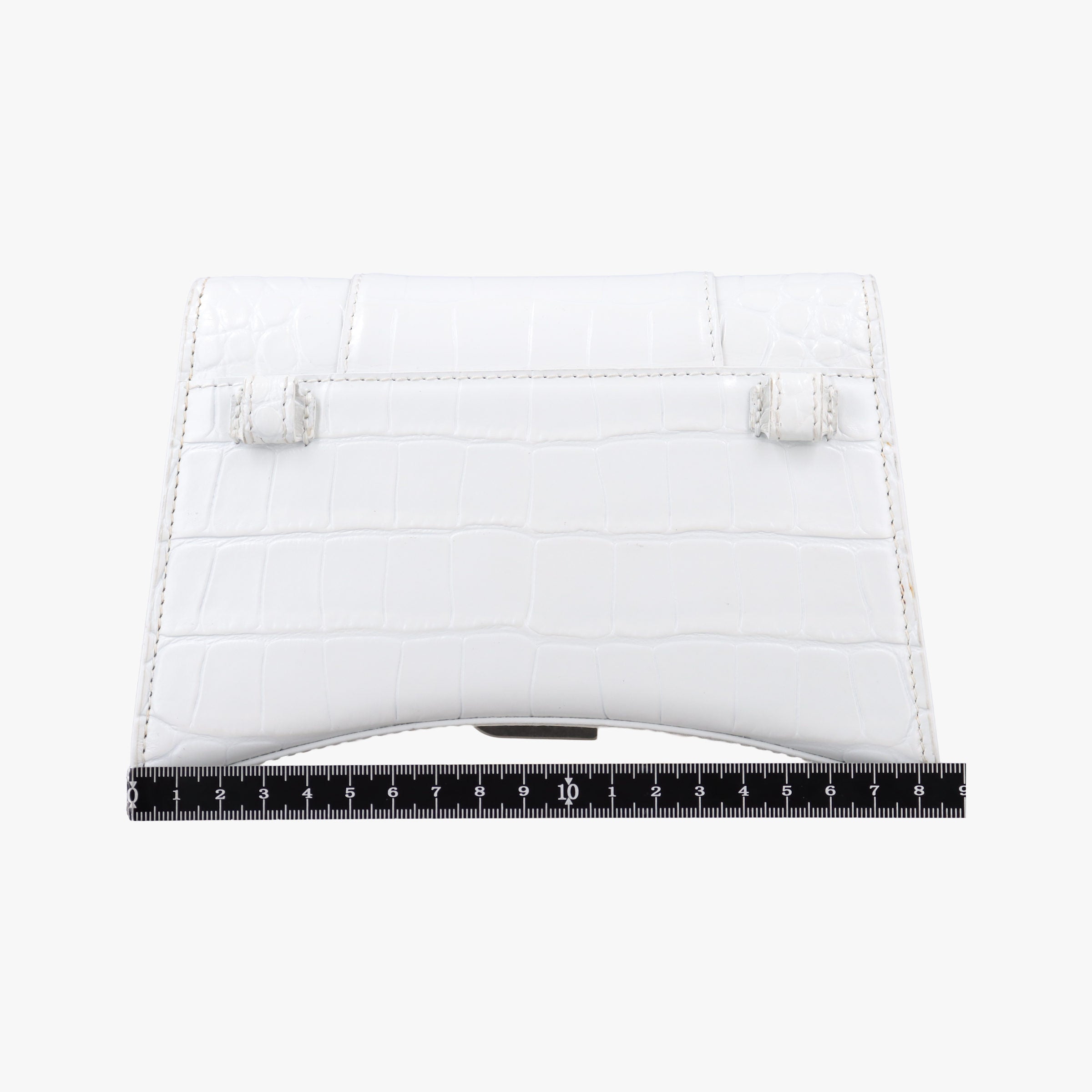 Pre-owned Balenciaga Hourglass White leather  shoulderbag | stylenewstar