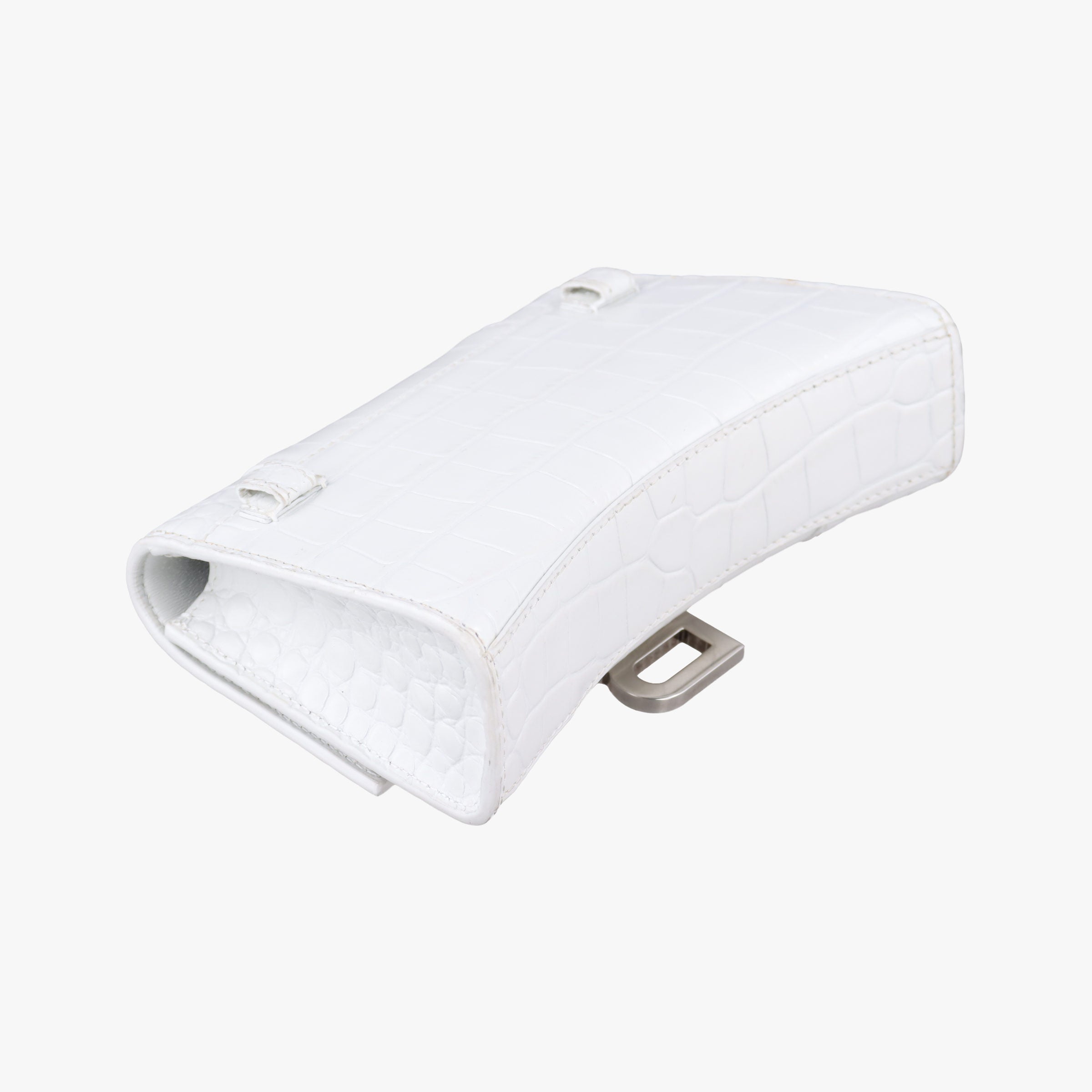 Pre-owned Balenciaga Hourglass White leather  shoulderbag | stylenewstar