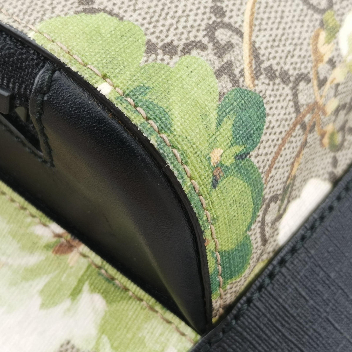 Pre-owned Gucci GG Blooms Beige×Multi PVC coated canvas×Leather 406370 backpack/rucksack | stylenewstar