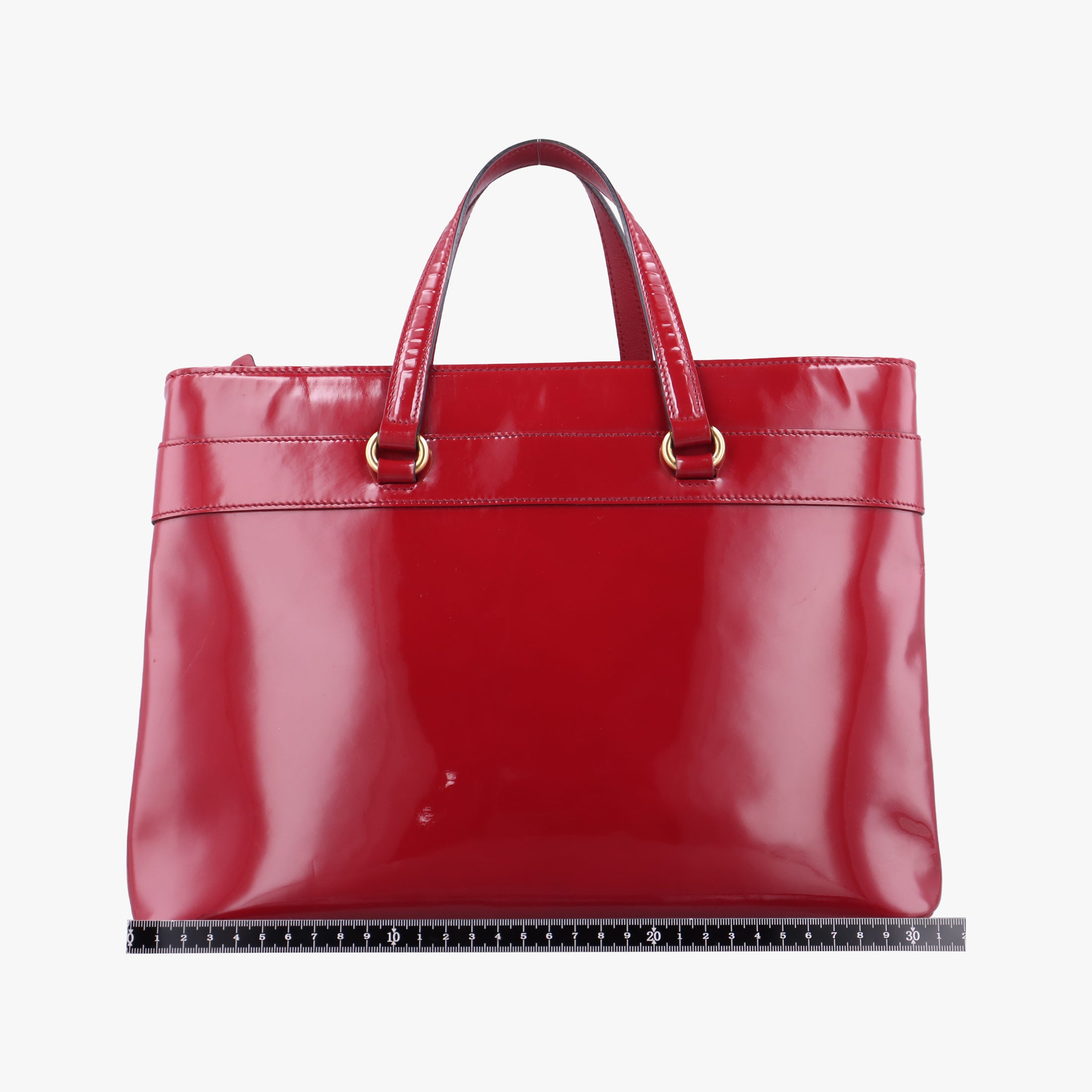 Pre-owned Gucci Bright Bit Red Patent Leather 319795 shoulderbag | stylenewstar