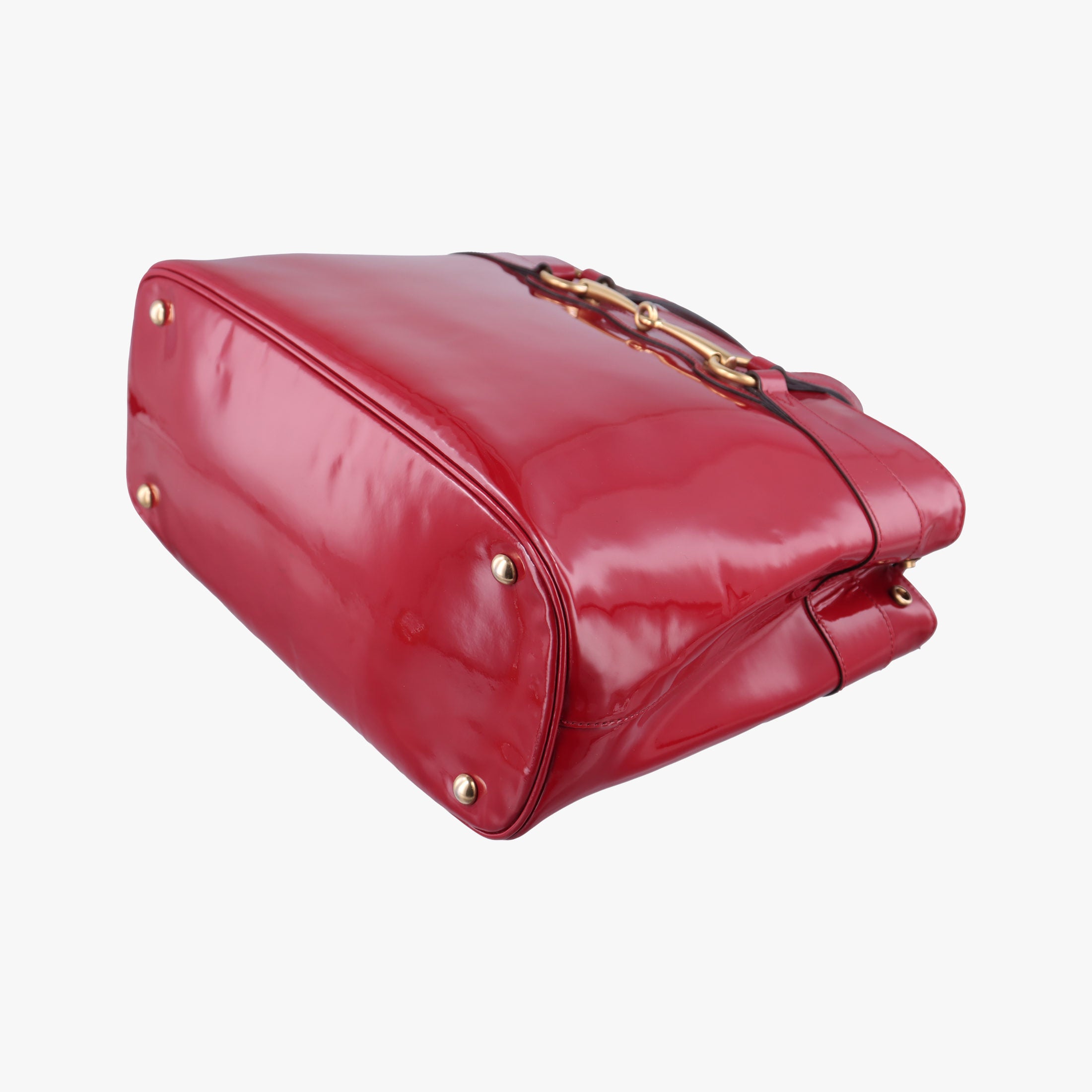 Pre-owned Gucci Bright Bit Red Patent Leather 319795 shoulderbag | stylenewstar