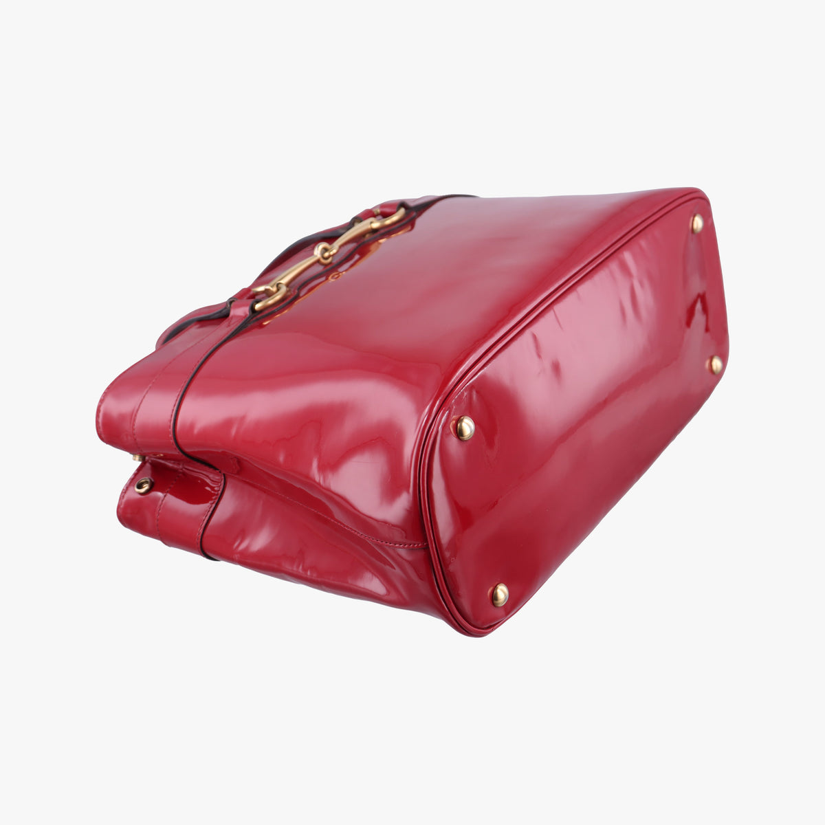 Pre-owned Gucci Bright Bit Red Patent Leather 319795 shoulderbag | stylenewstar