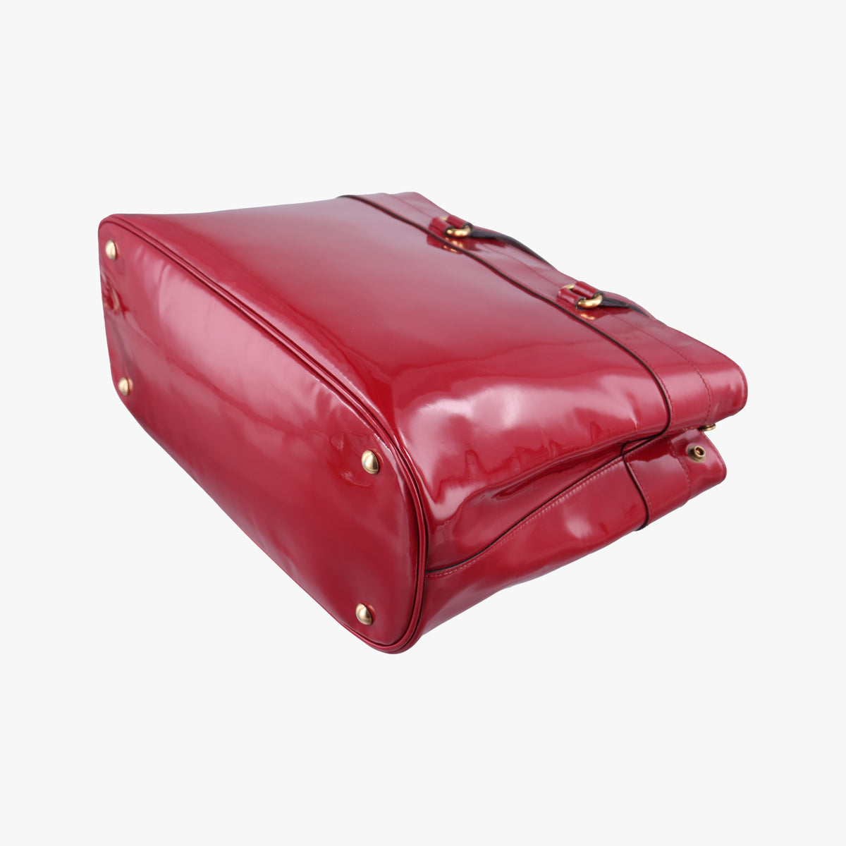 Pre-owned Gucci Bright Bit Red Patent Leather 319795 shoulderbag | stylenewstar