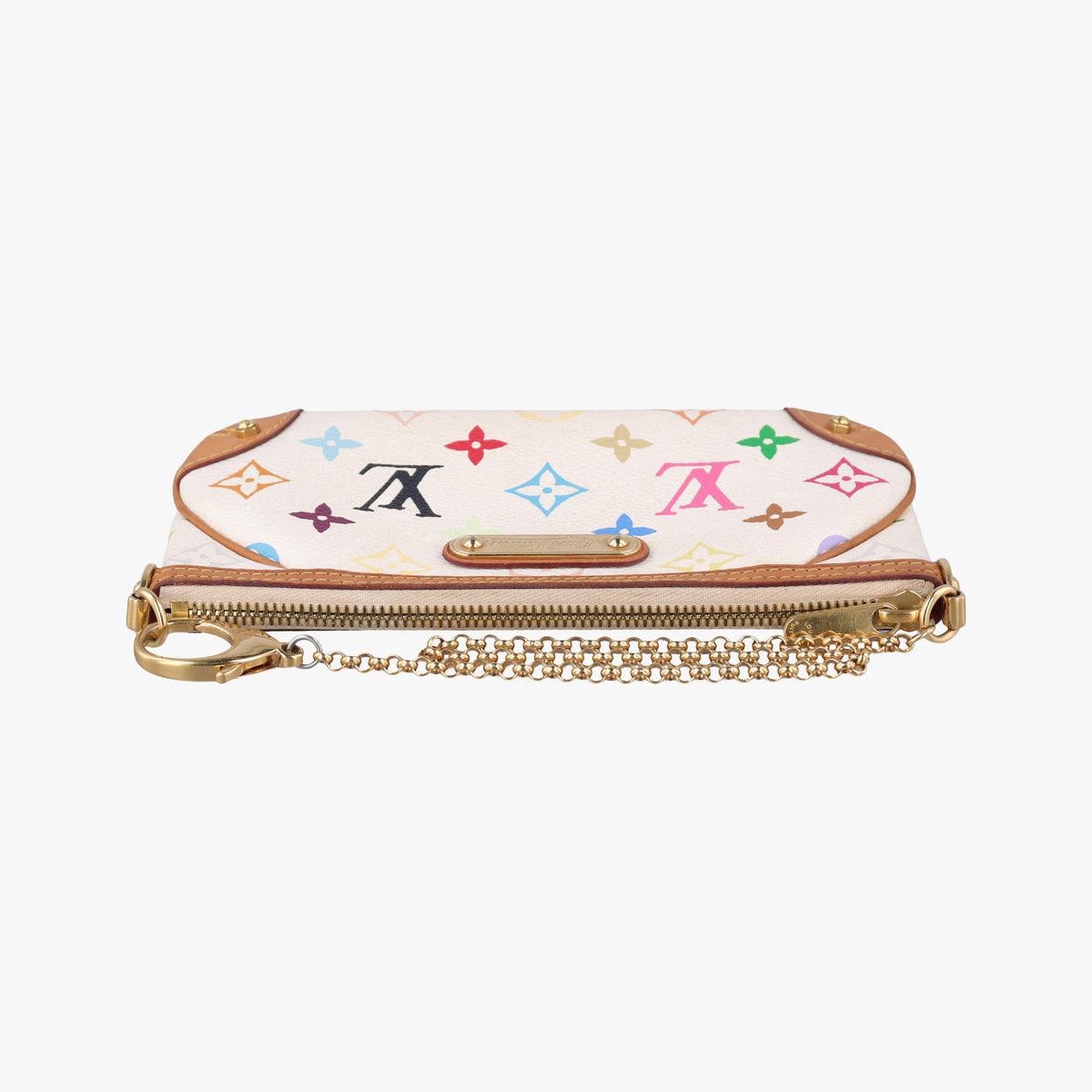 Pre-owned Louis Vuitton Pochette Mira MM Pouch white Monogram Multicolor M60096 handbag | stylenewstar
